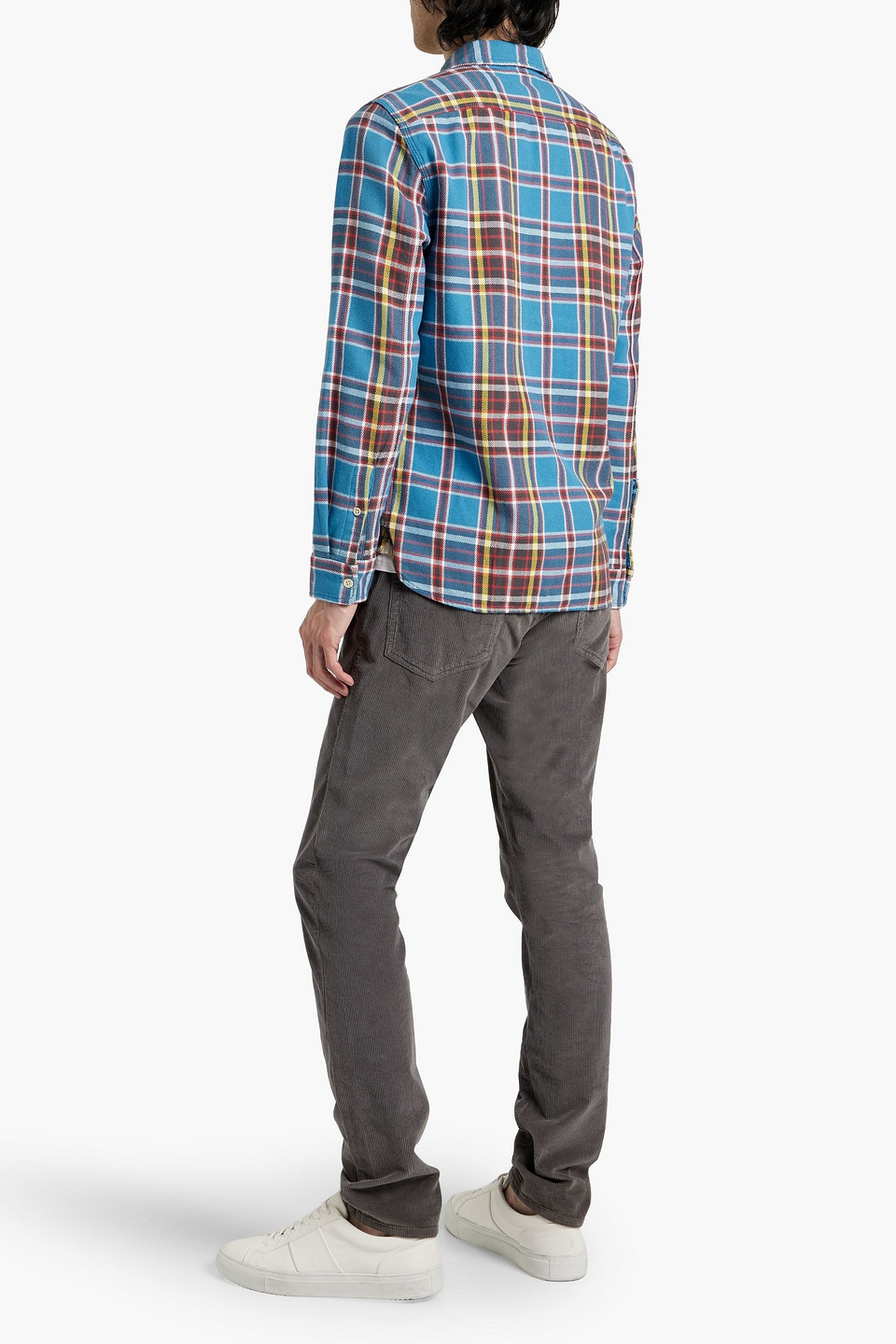 Shop Alex Mill Checked Cotton-flannel Shirt In Blue