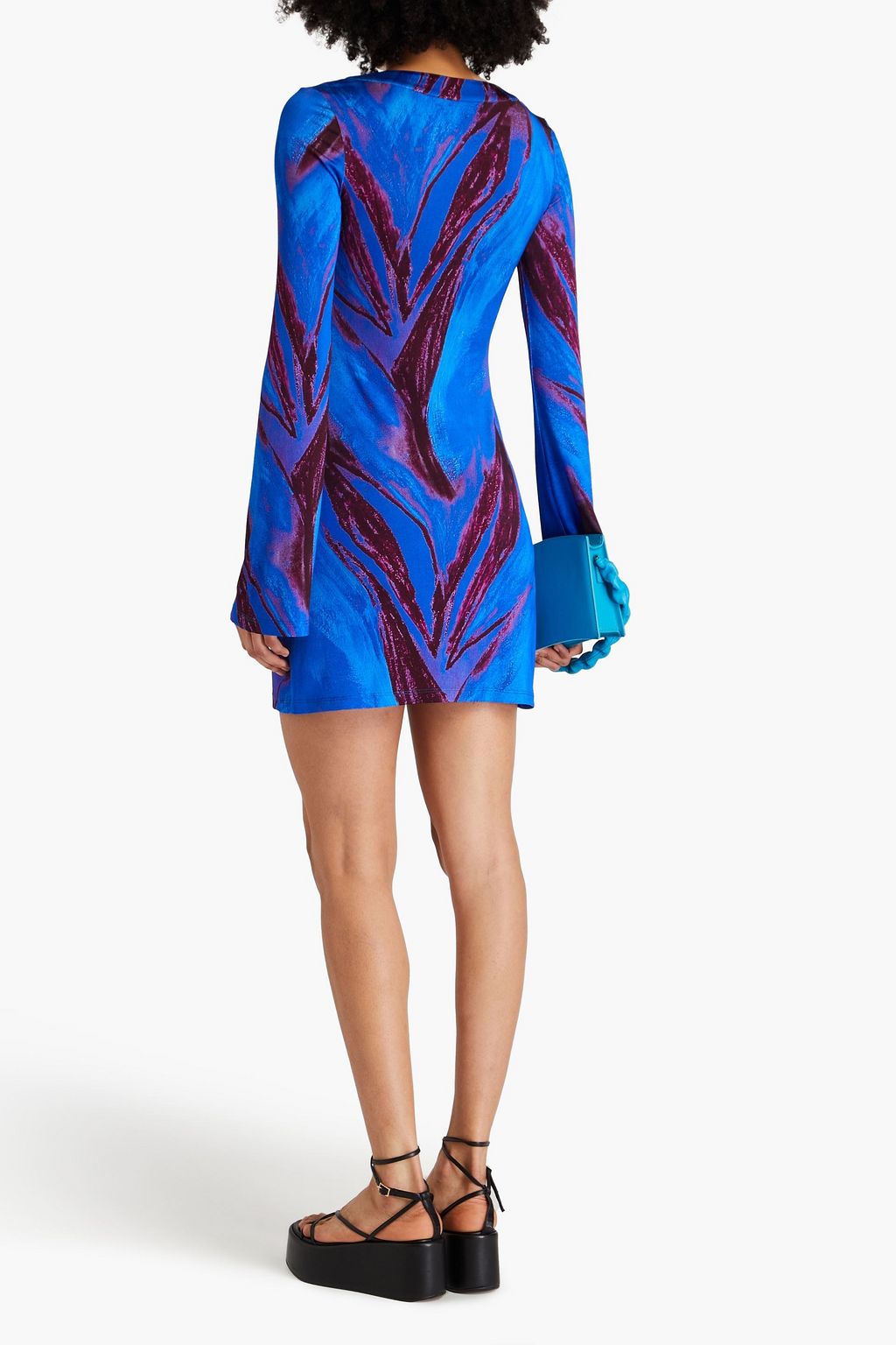 LOUISA BALLOU Printed jersey mini dress