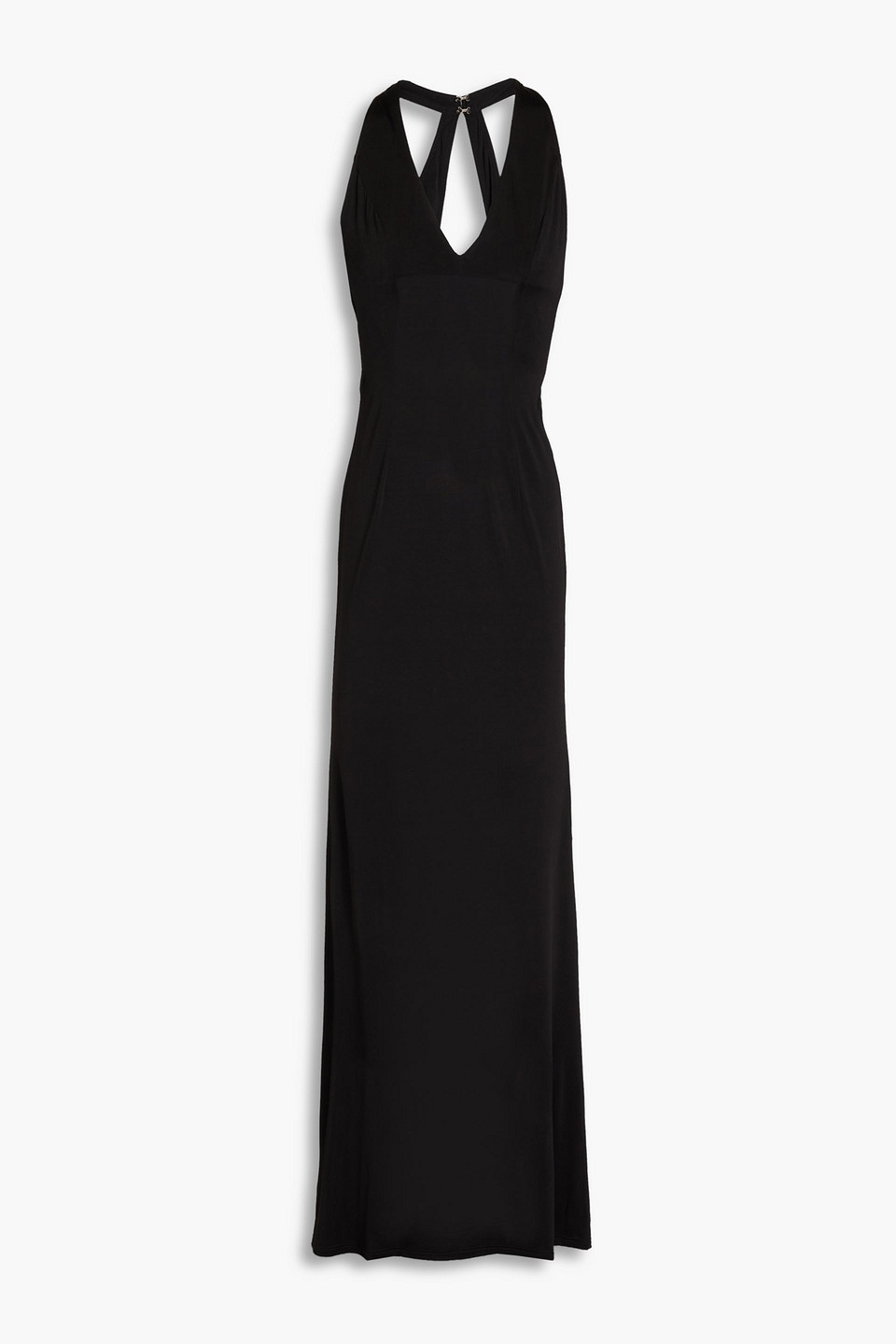 LOUISA BALLOU HIGH SEAS CUTOUT STRETCH-JERSEY HALTERNECK MAXI DRESS 