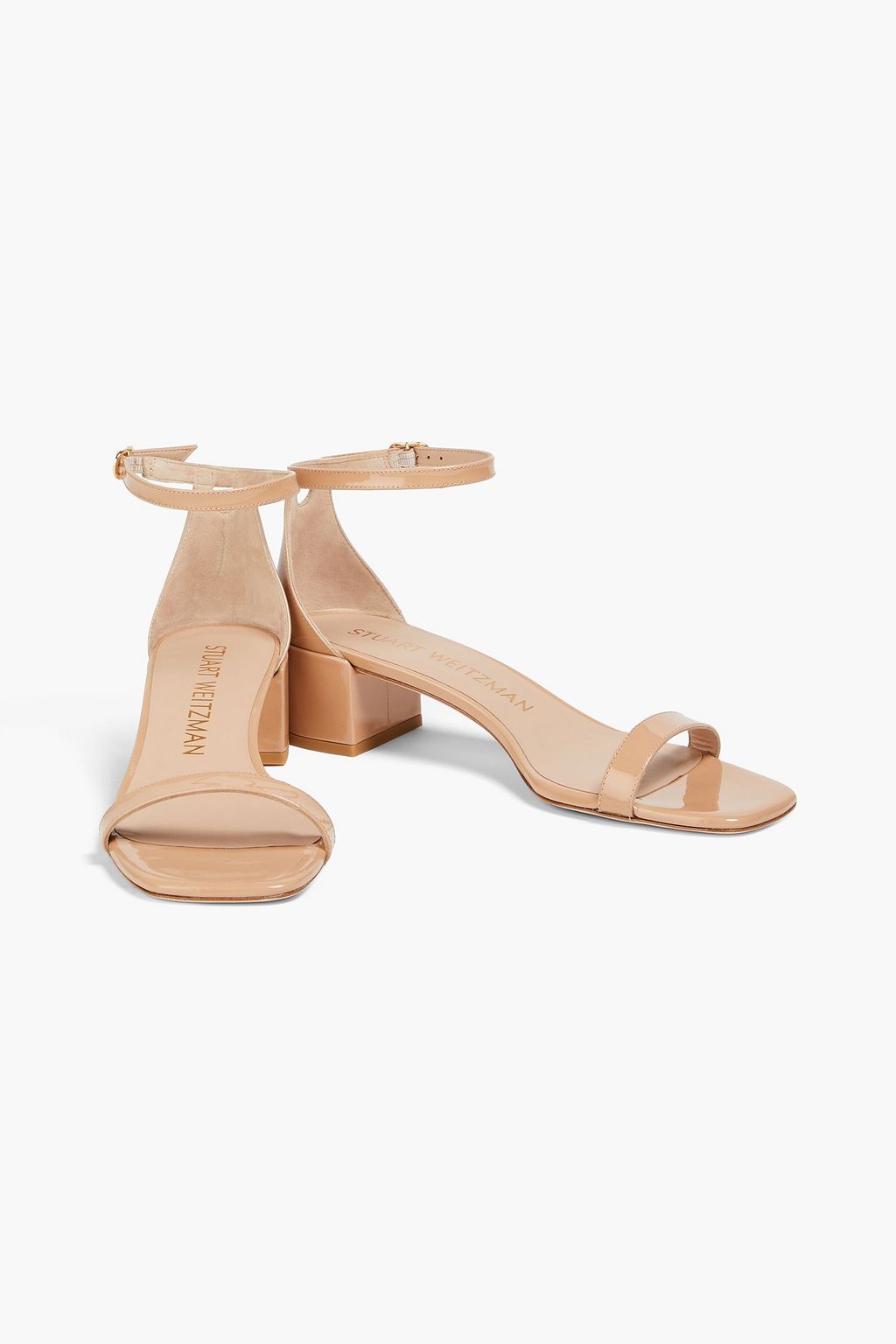 STUART WEITZMAN صندل من الجلد اللامع
