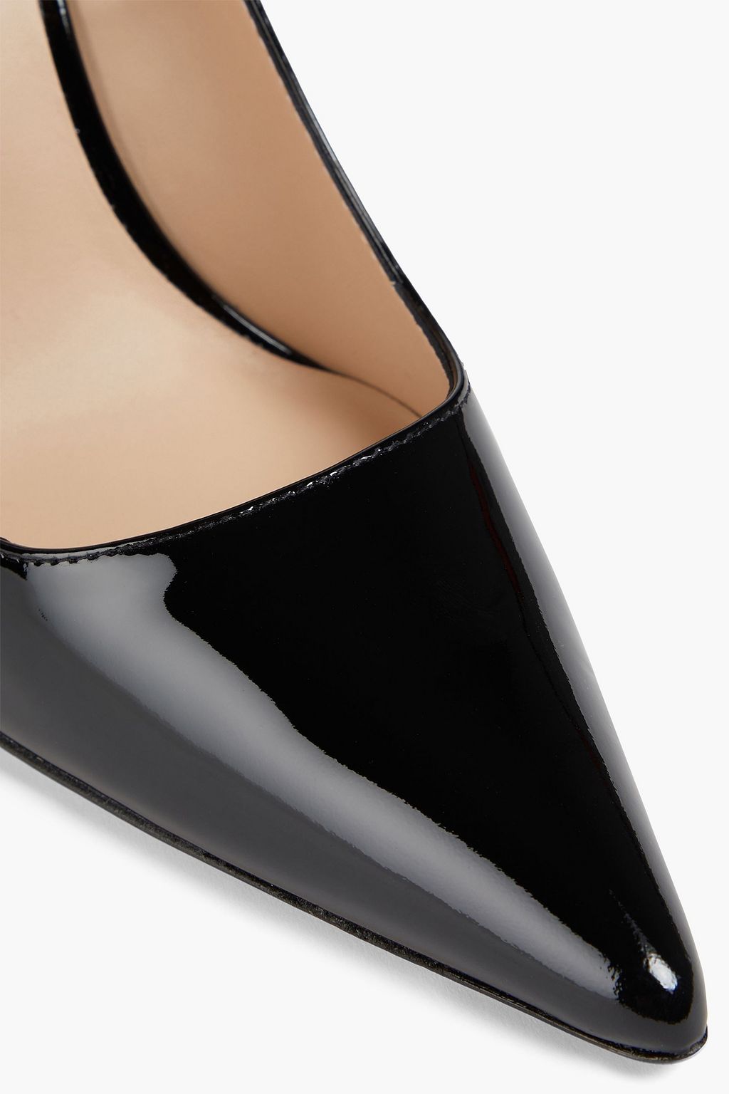 STUART WEITZMAN حذاء بامب “ستيوارت” مصنوع من الجلد اللامع بكعب مقاس 100