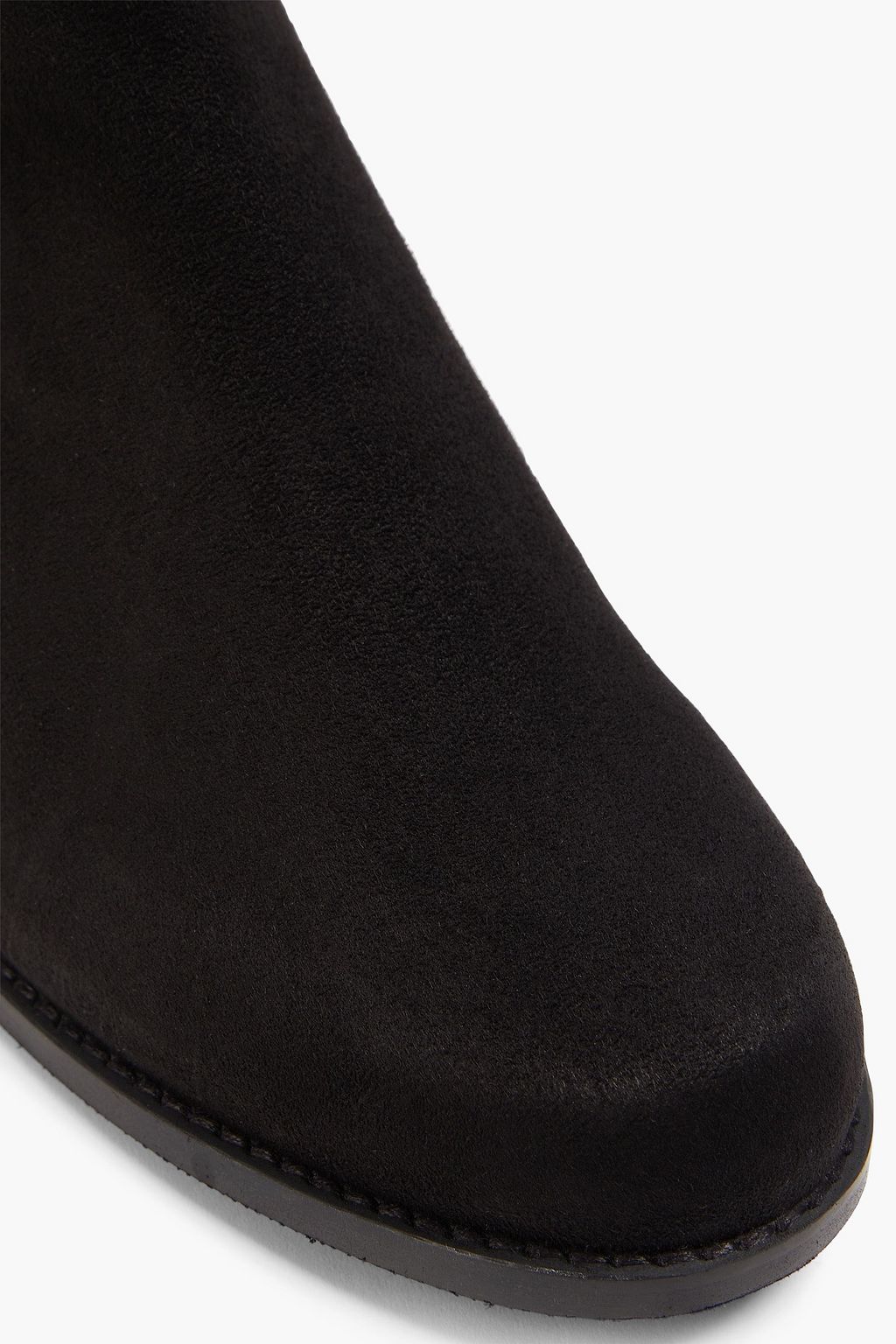 STUART WEITZMAN بوت بطول أعلى الركبة من الشامواه المقلوب