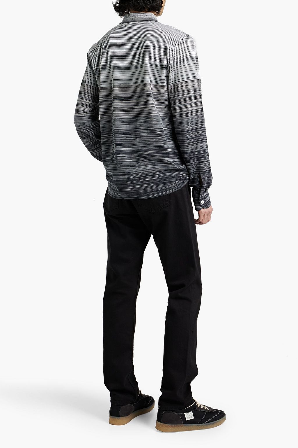 MISSONI Space-dyed cotton-piqué polo shirt
