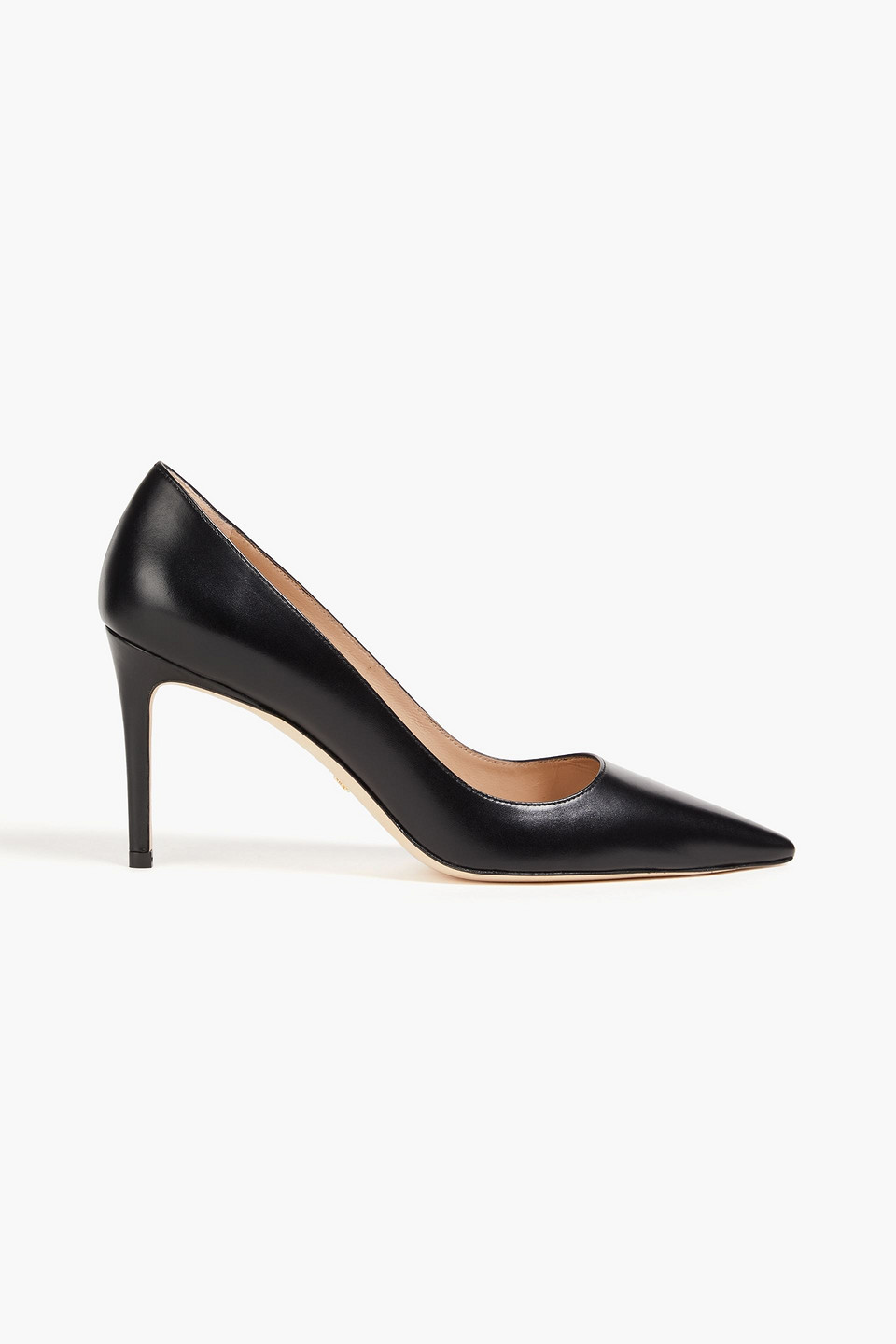 Stuart Weitzman Stuart 85 Leather Pumps In Black