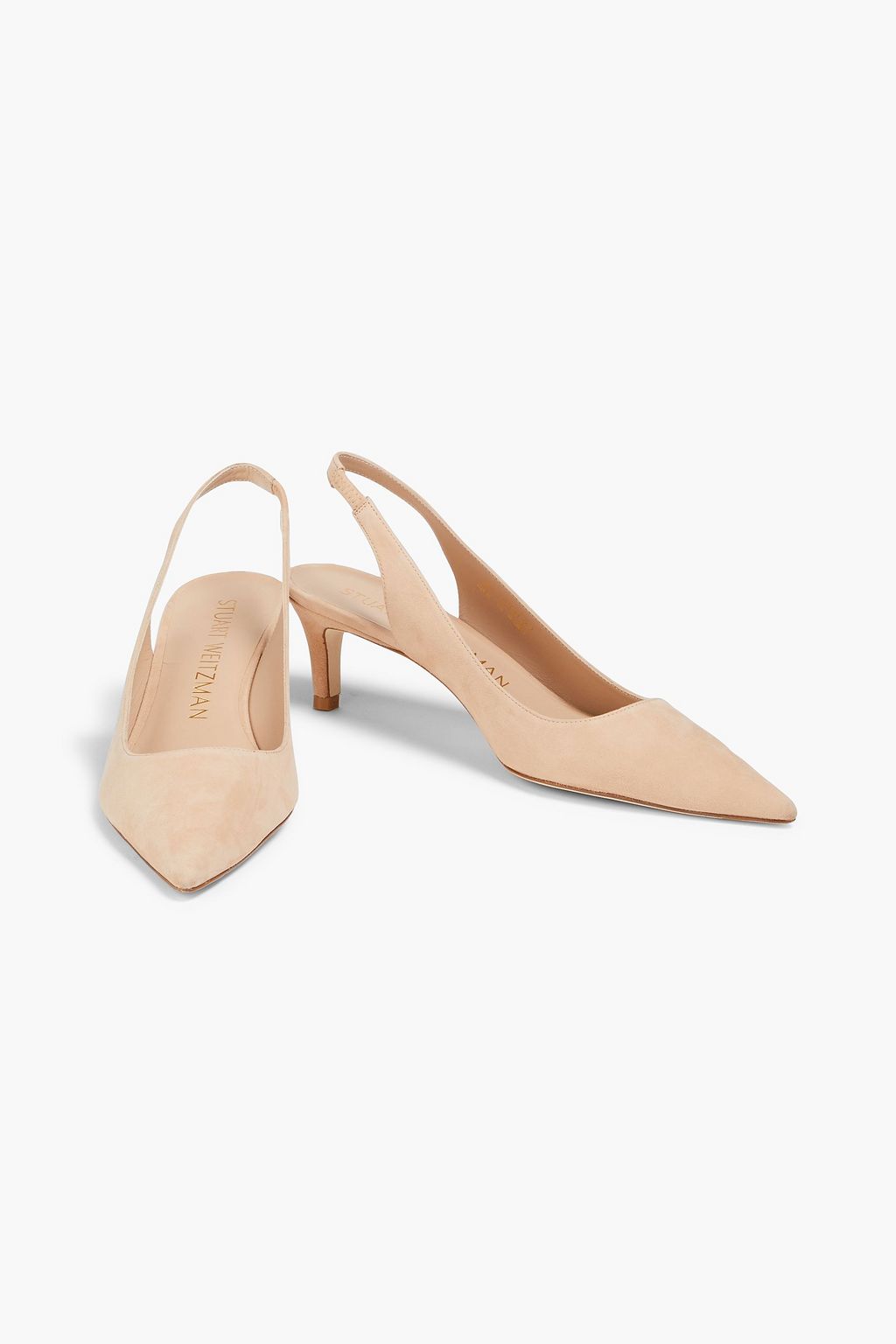 STUART WEITZMAN Stuart 50 Slingback-Pumps aus Veloursleder