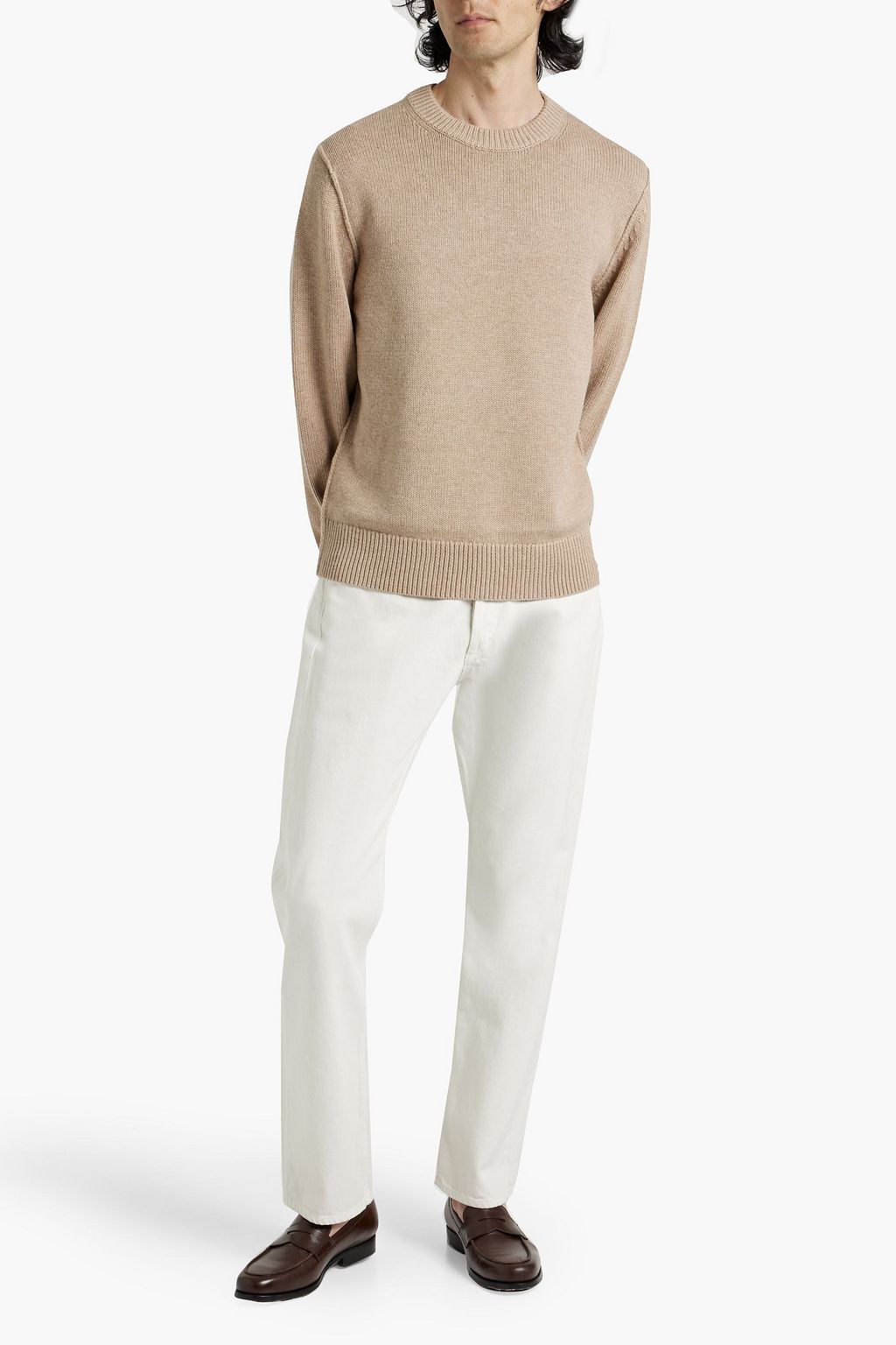 ALEX MILL Weston merino wool and cotton-blend sweater