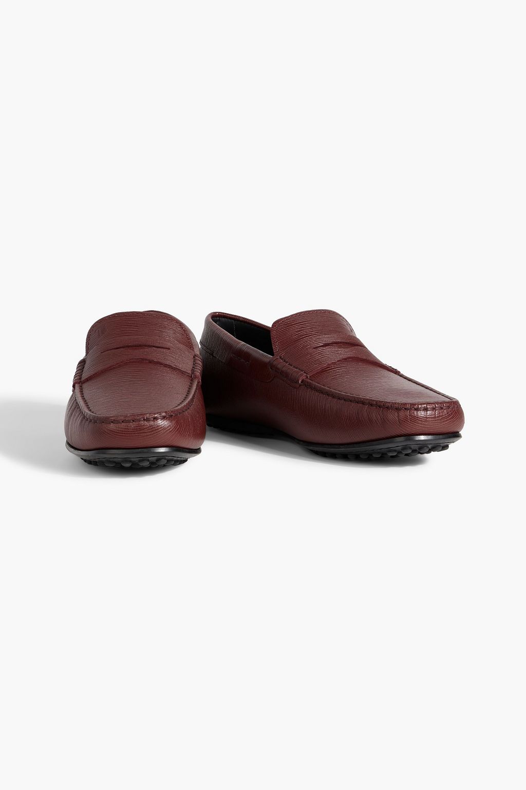 TOD'S City Gommino textured-leather driving shoes
