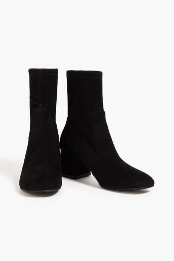 STUART WEITZMAN بوت بطول الكاحل "سليك" من جلد السويد مقاس 60