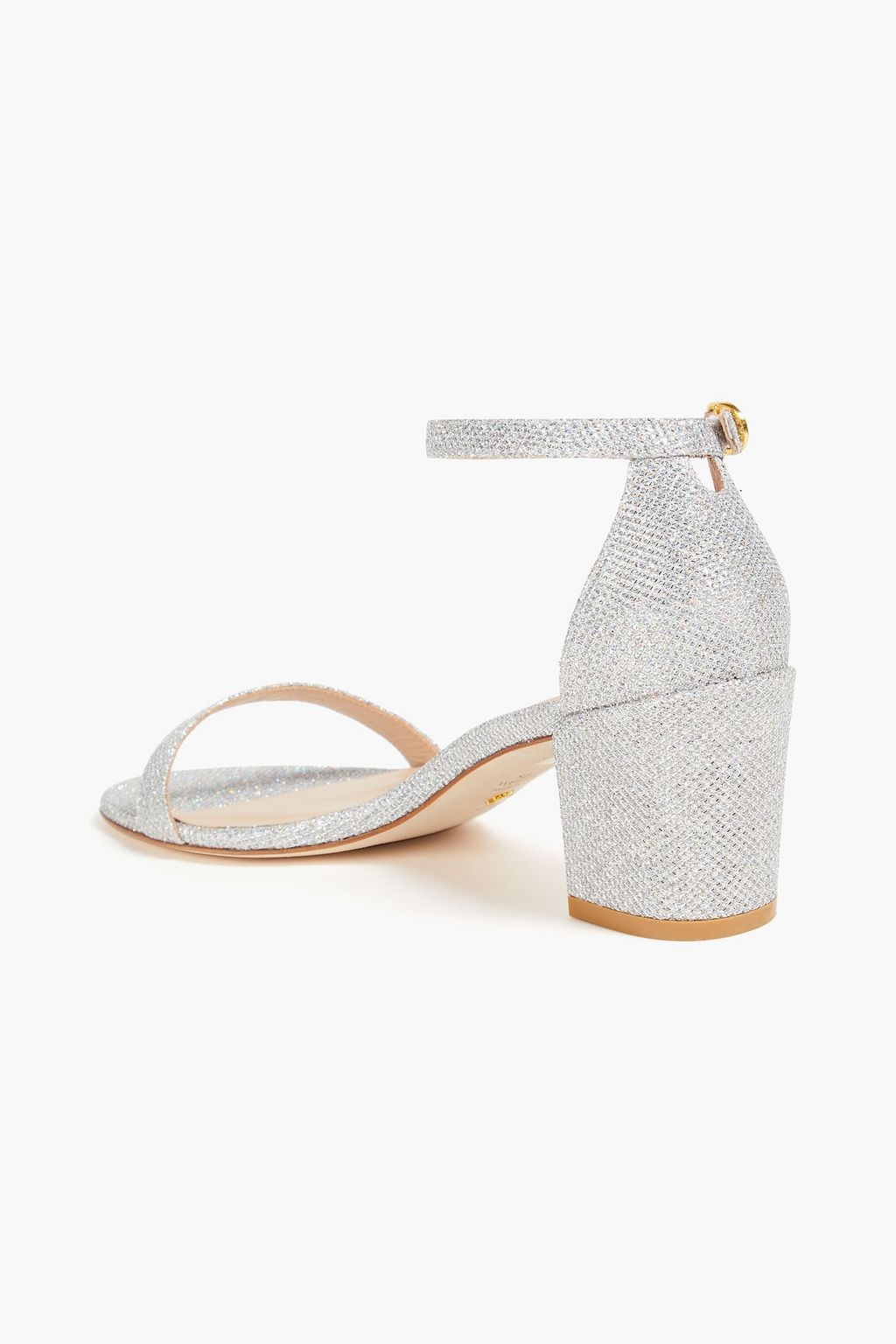 STUART WEITZMAN 글리터 디테일 라메 샌들