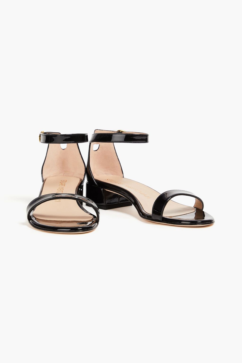 STUART WEITZMAN صندل من الجلد اللامع
