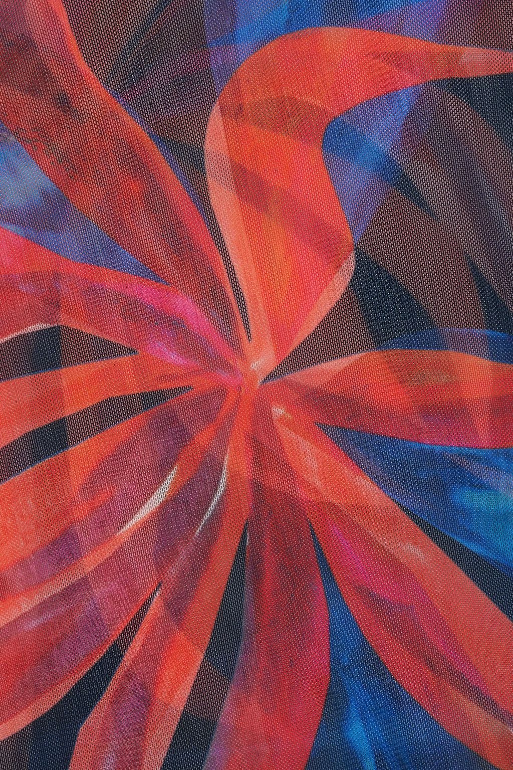 LOUISA BALLOU Printed stretch-mesh T-shirt