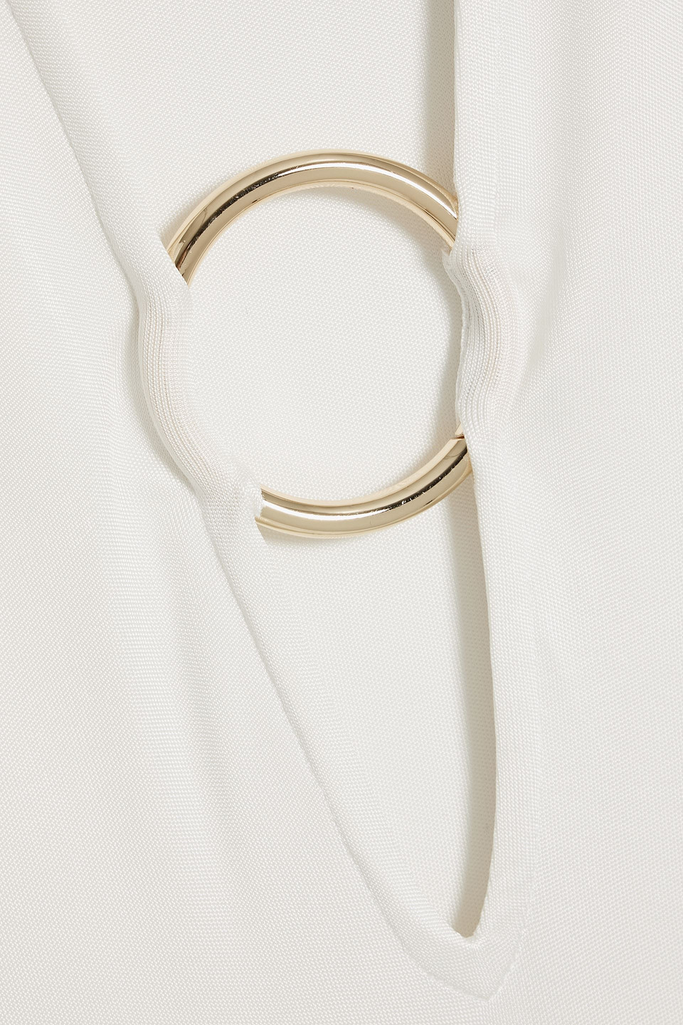 LOUISA BALLOU RING-EMBELLISHED STRETCH-JERSEY MAXI DRESS
