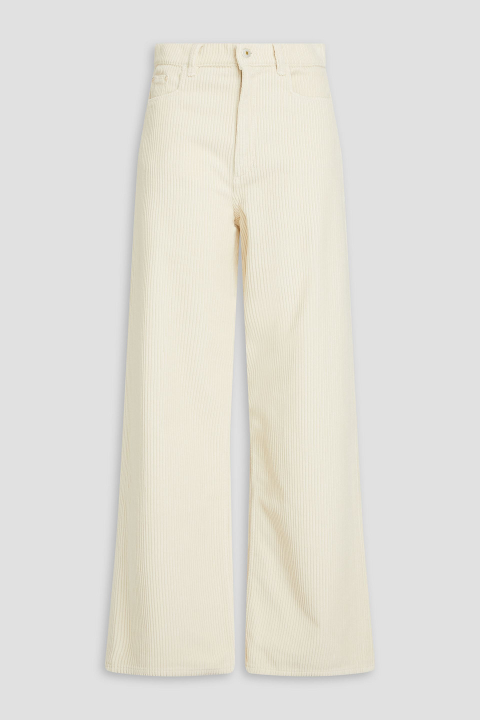 Wandler Cotton-corduroy Straight-leg Pants In Ecru
