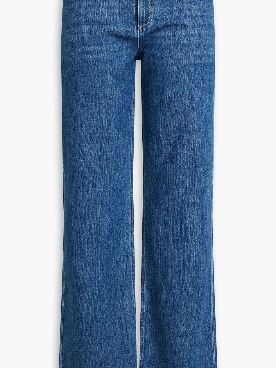 high-rise straight-leg jeans