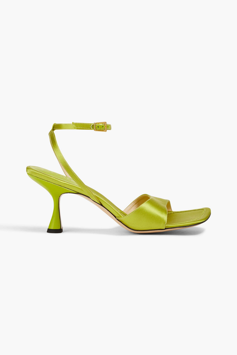 Wandler Satin Sandals In Green