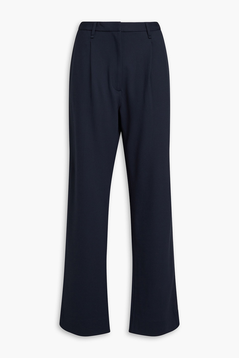Rag & Bone Crepe Straight-leg Pants In Midnight Blue