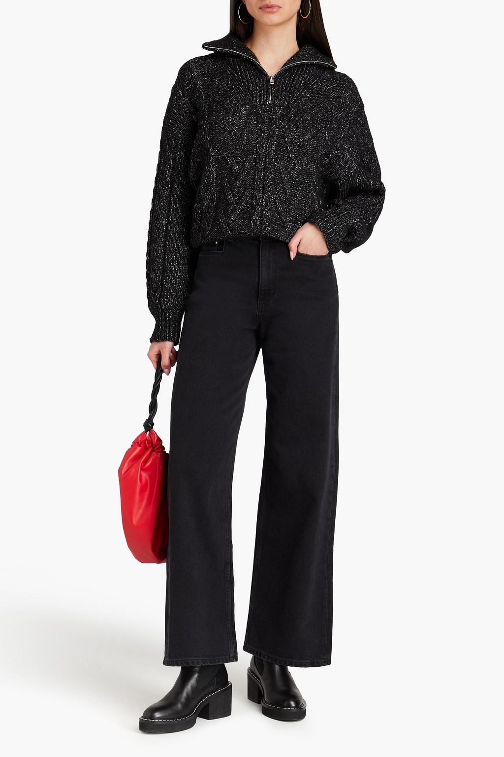 WANDLER Magnolia high-rise wide-leg jeans