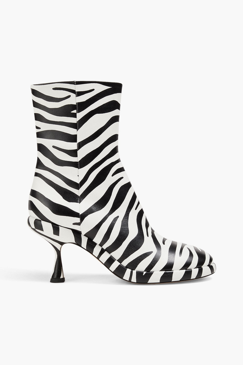 Wandler Zebra-print Leather Ankle Boots In Animal Print