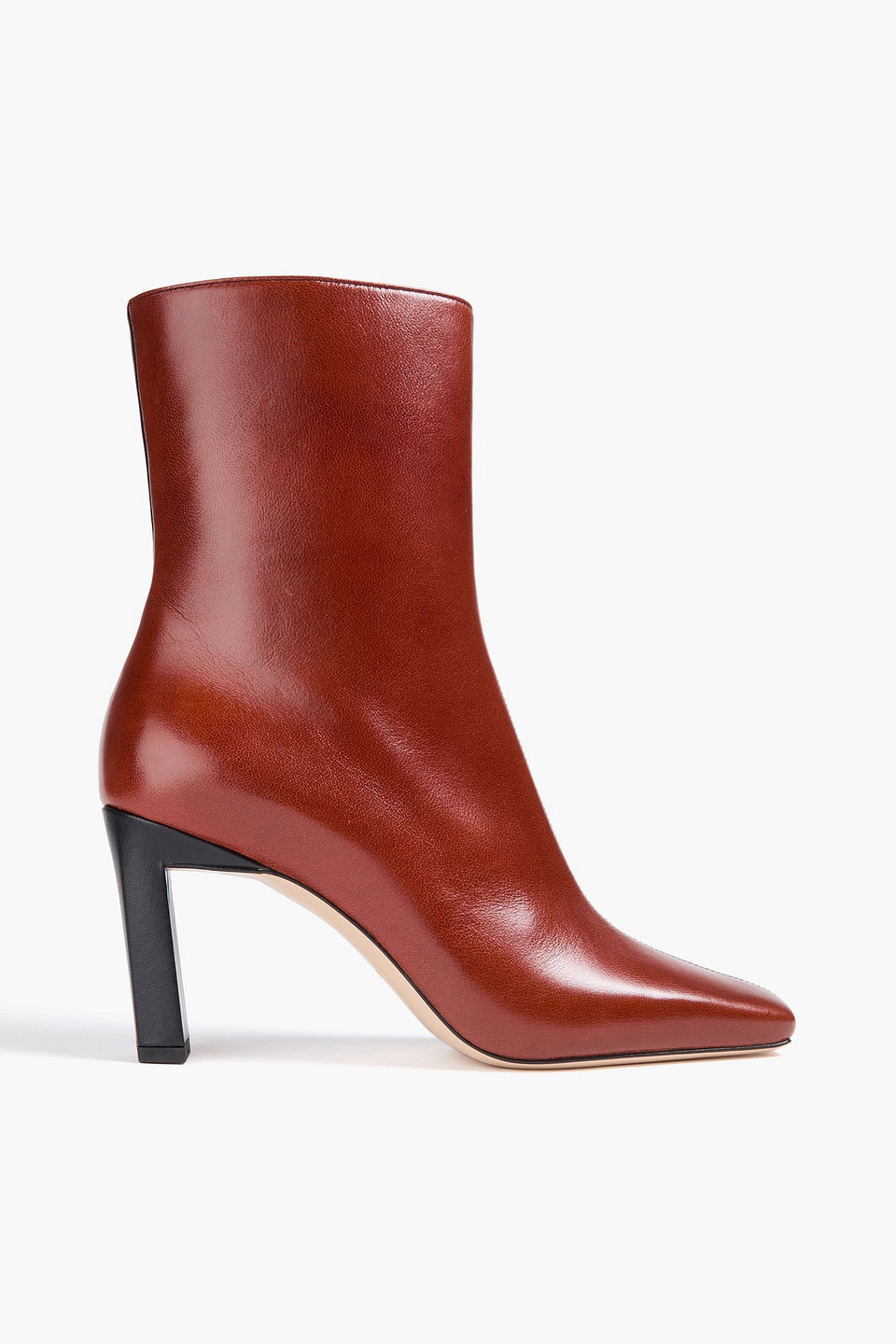 Wandler Two-tone Leather Ankle Boots In Red