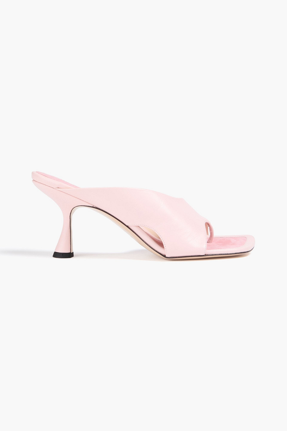 Wandler Leather Mules In Baby Pink