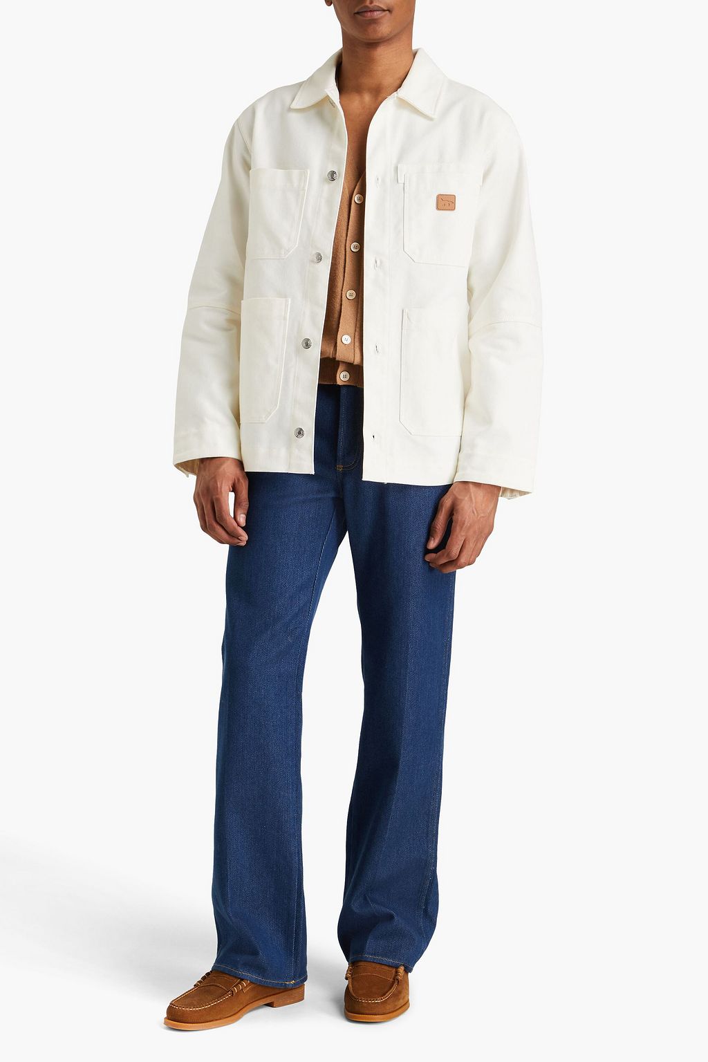 MAISON KITSUNÉ Appliquéd cotton-blend field jacket