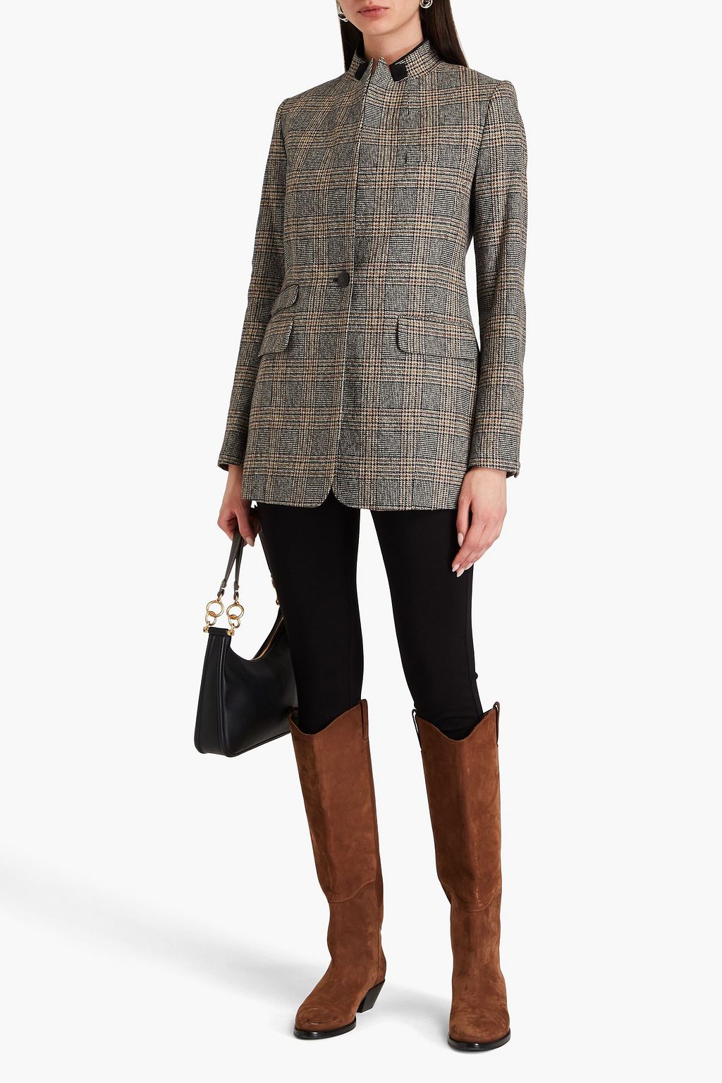 RAG & BONE جاكيت من مزيج الصوف مزين بنقشة مربّعات برنس أوف ويلز