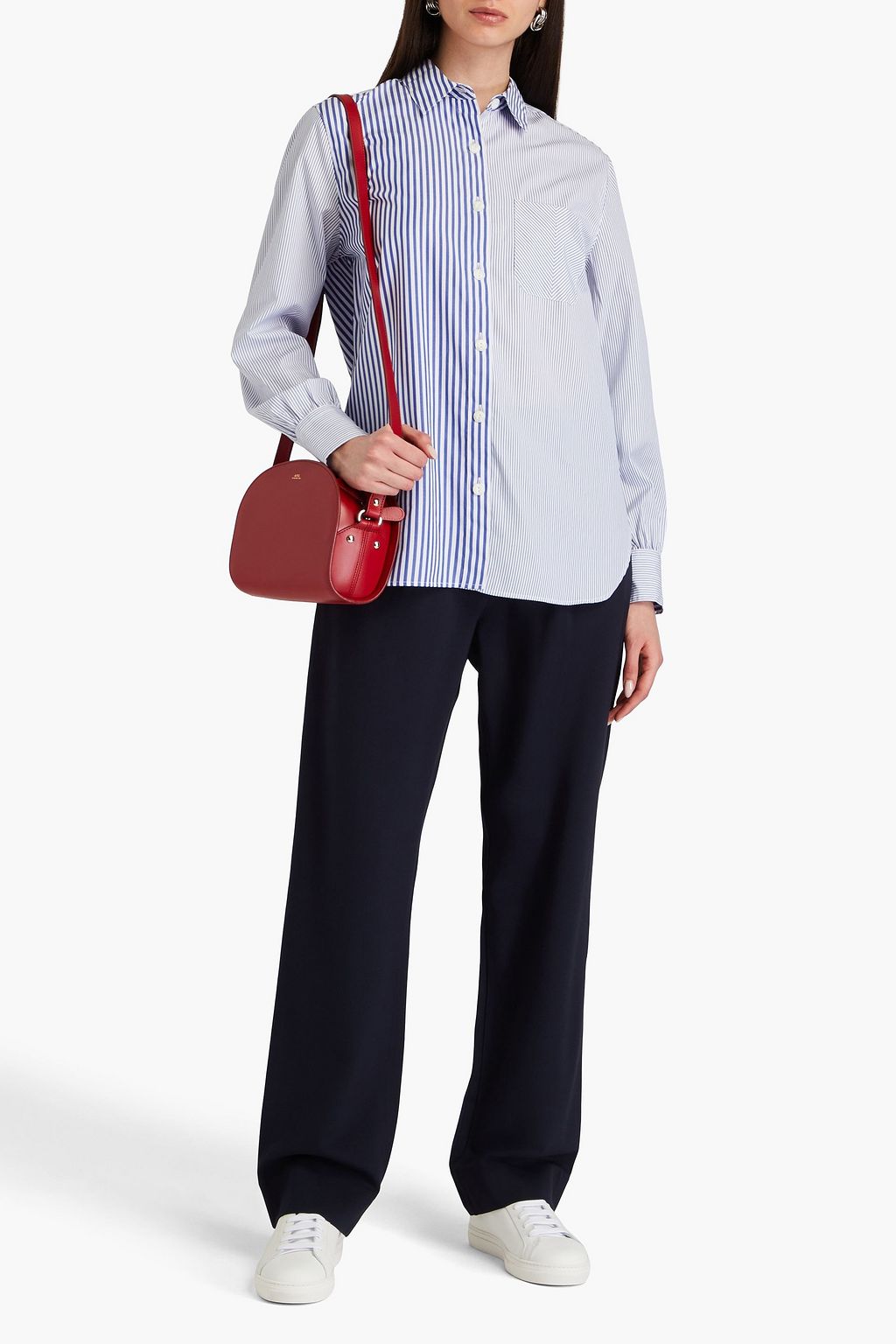 RAG & BONE コットンポプリン シャツ ストライプ