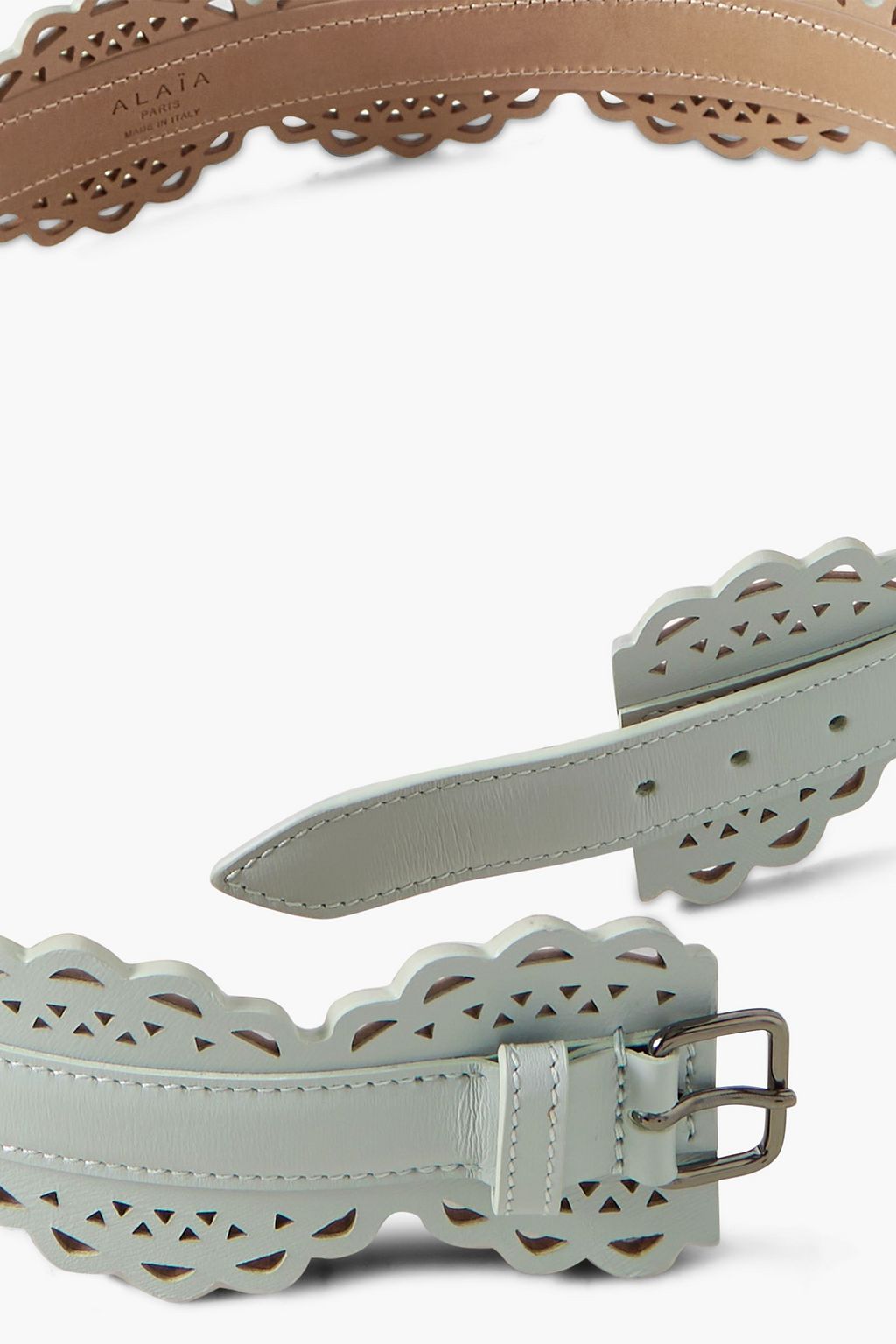 ALAÏA Laser-cut leather waist belt