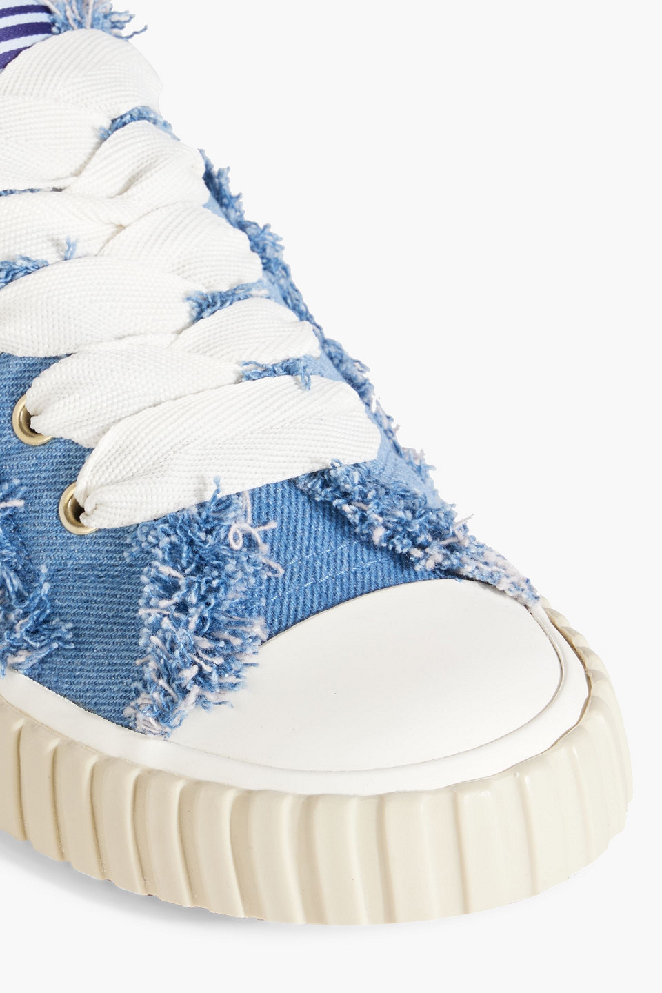 ZIMMERMANN FRAYED DENIM SNEAKERS