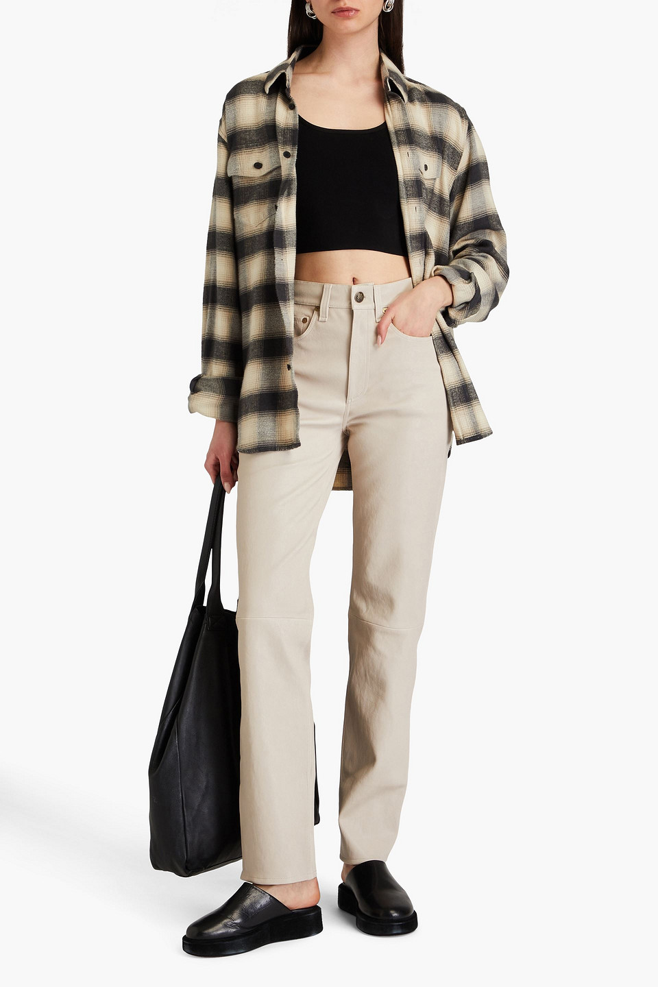  Rag & Bone - Hose Mit Geradem Bein Aus Leder - Weiß - 23 