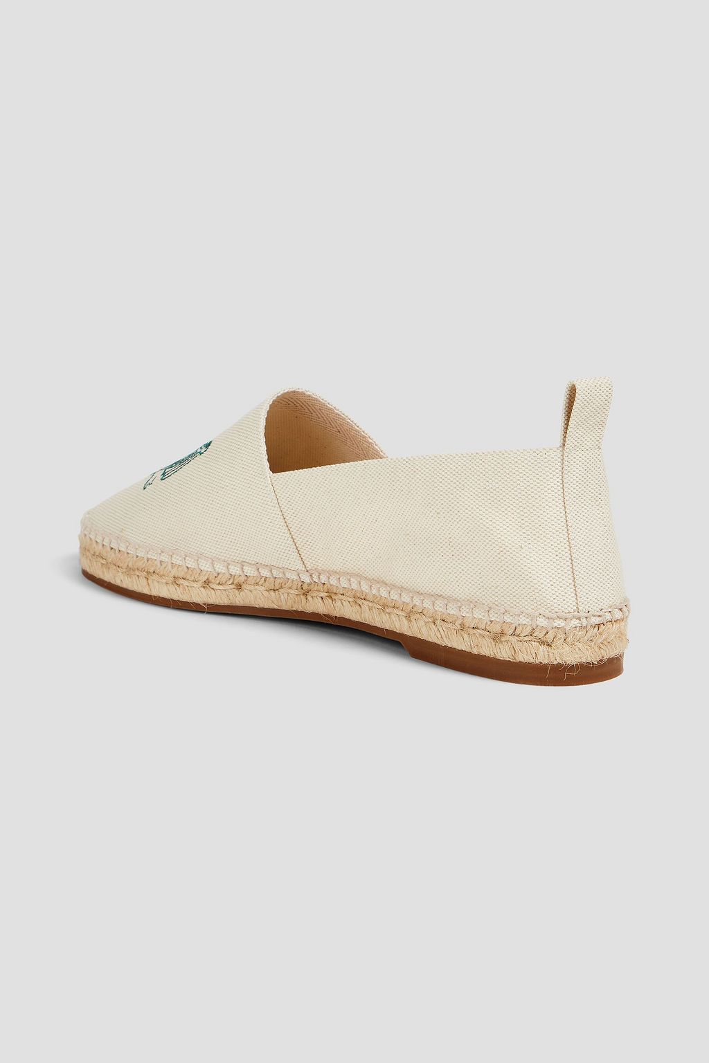 MAISON KITSUNÉ Embroidered canvas espadrilles