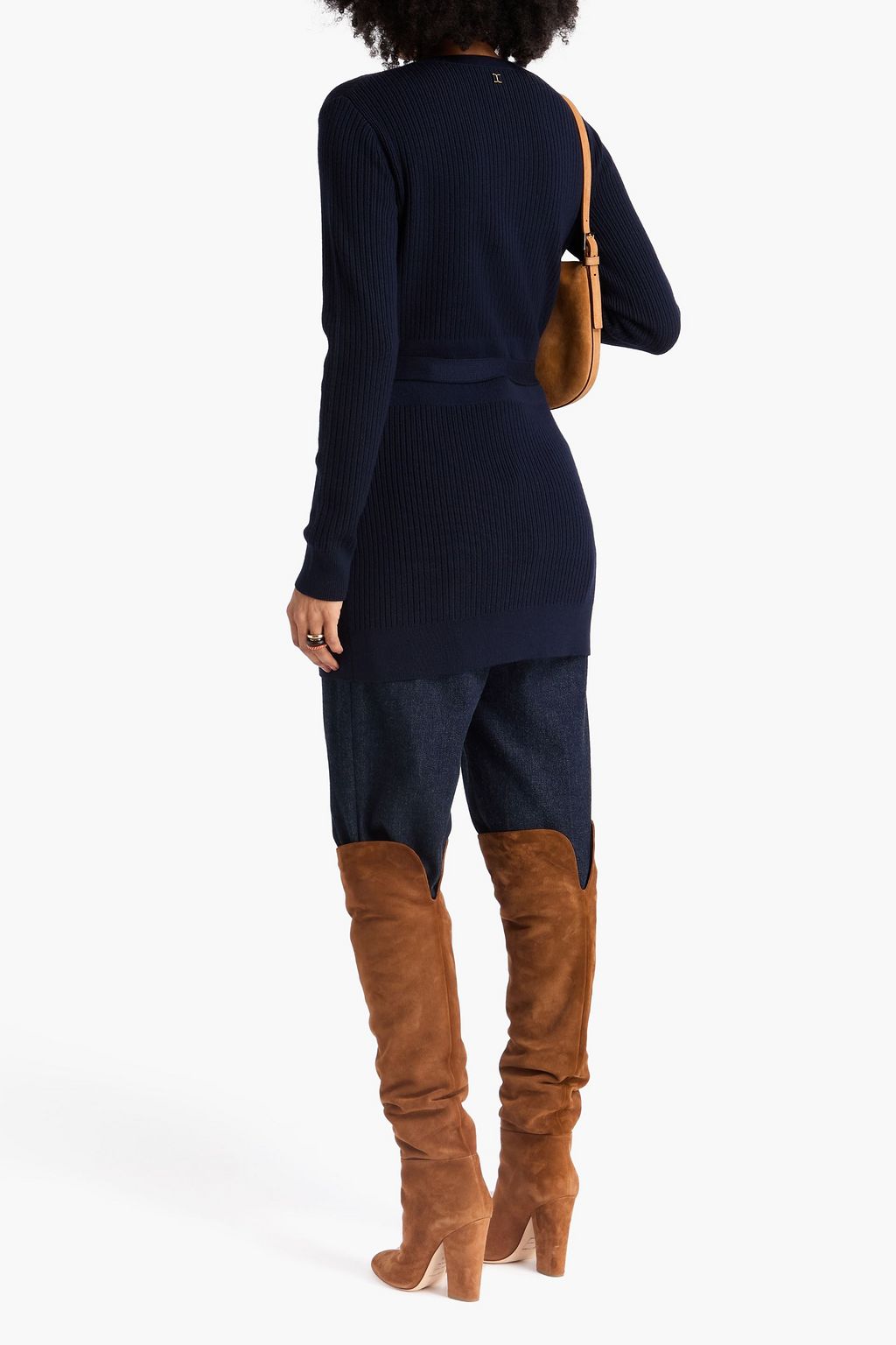 CHLOÉ Belted wool-blend cardigan