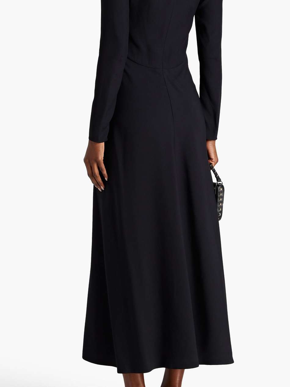 crepe midi dress