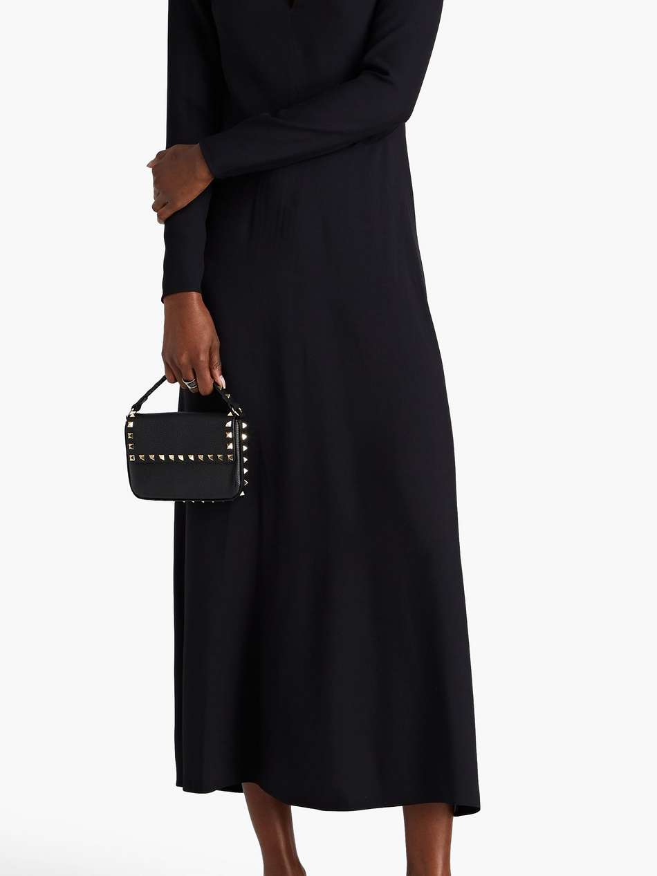 crepe midi dress