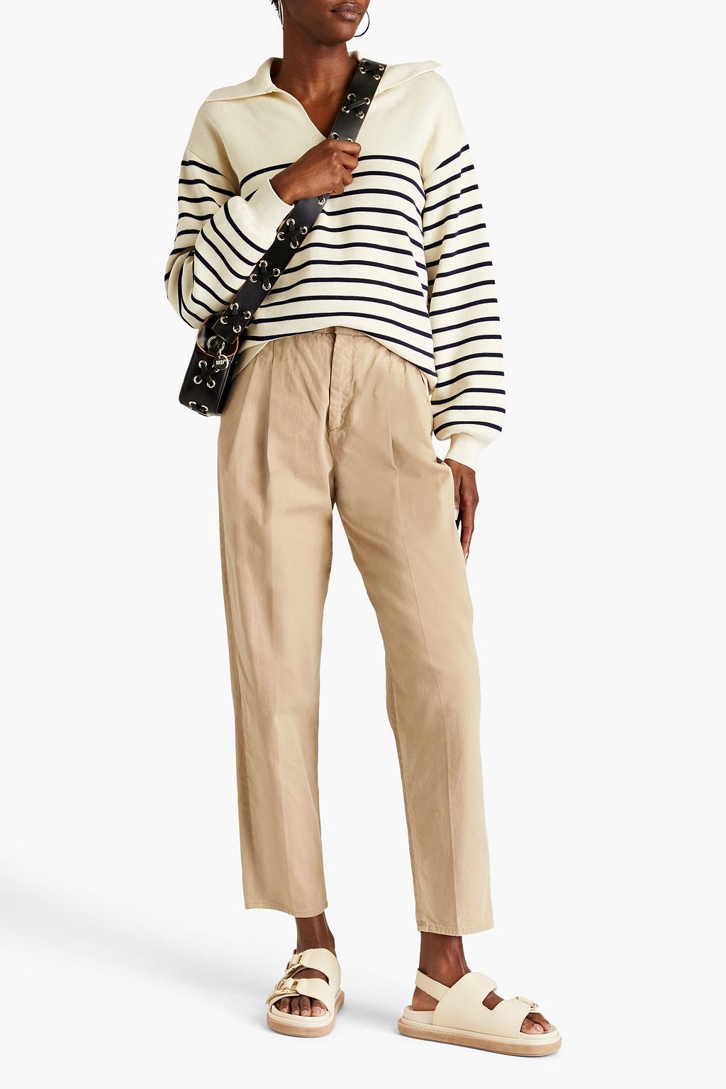 REDVALENTINO Cotton-blend twill tapered pants