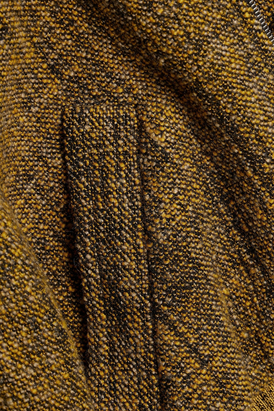 Shop Victoria Beckham Wool-blend Bouclé-tweed Jacket In Mustard