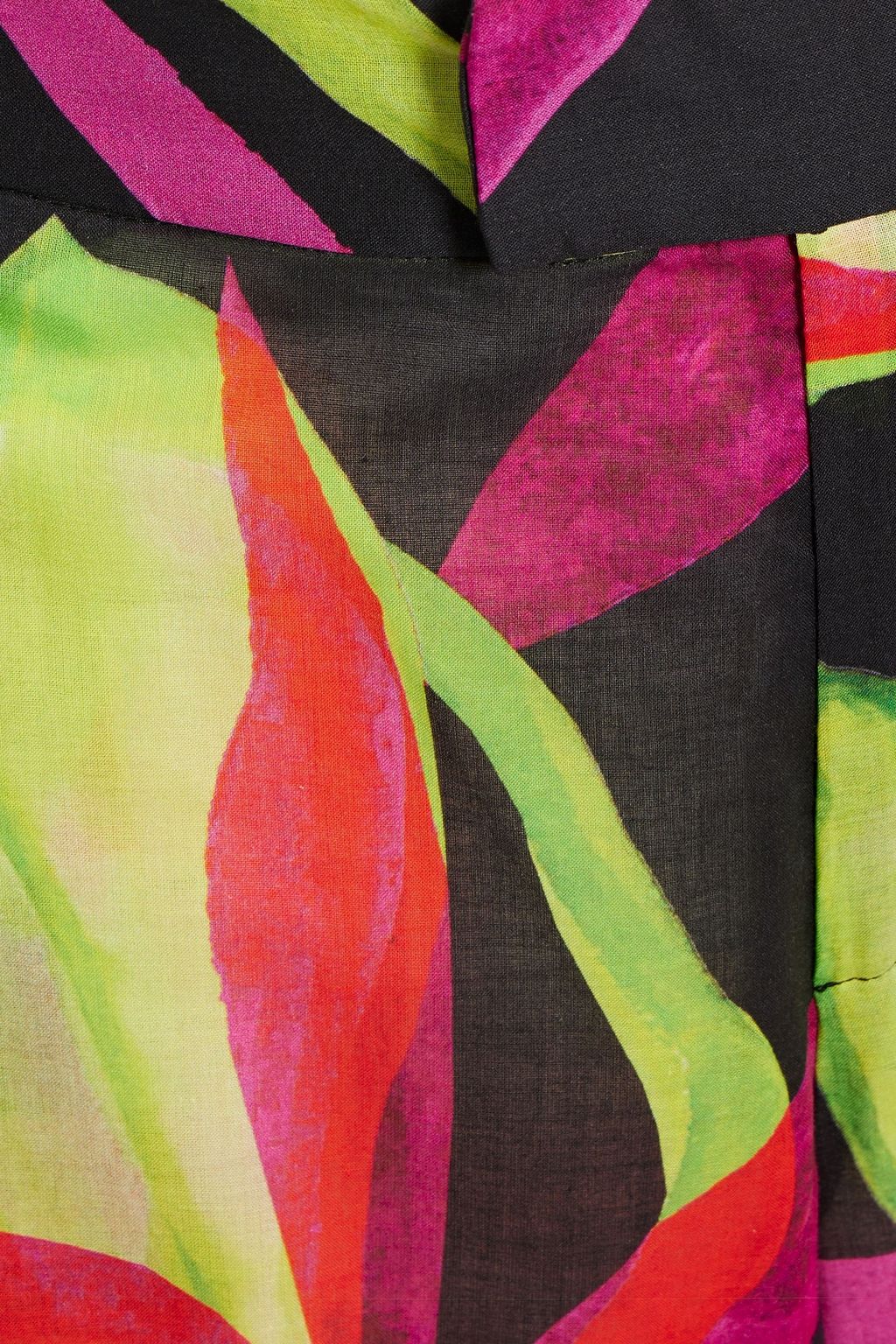 LOUISA BALLOU Printed silk-blend satin wide-leg pants
