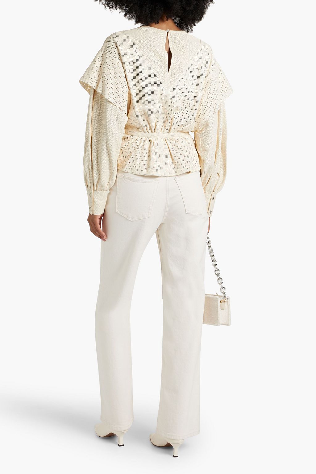 IRO Tilok belted laser-cut leather top