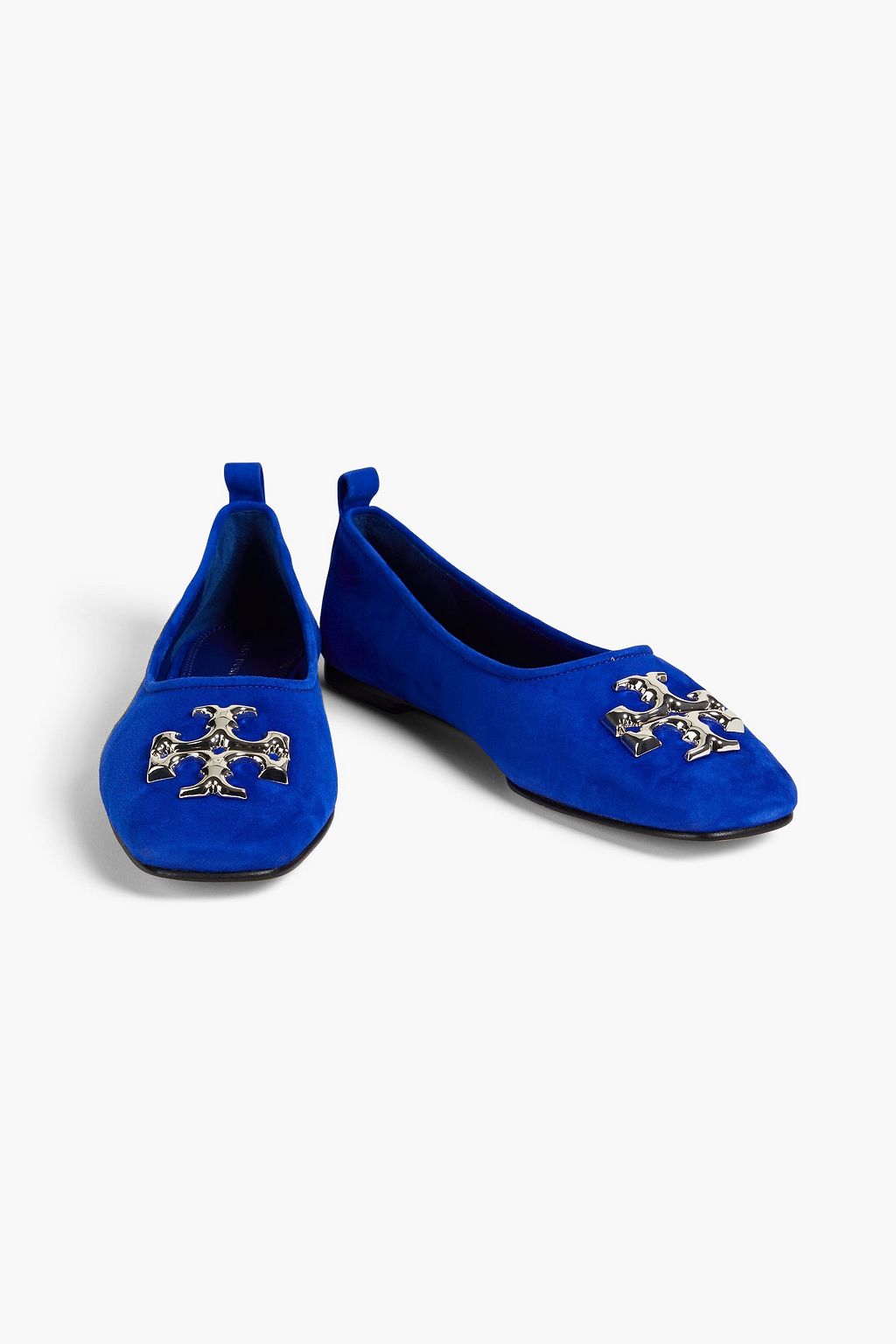 TORY BURCH 일리노어 장식 디테일 스웨이드 발레리나 플랫