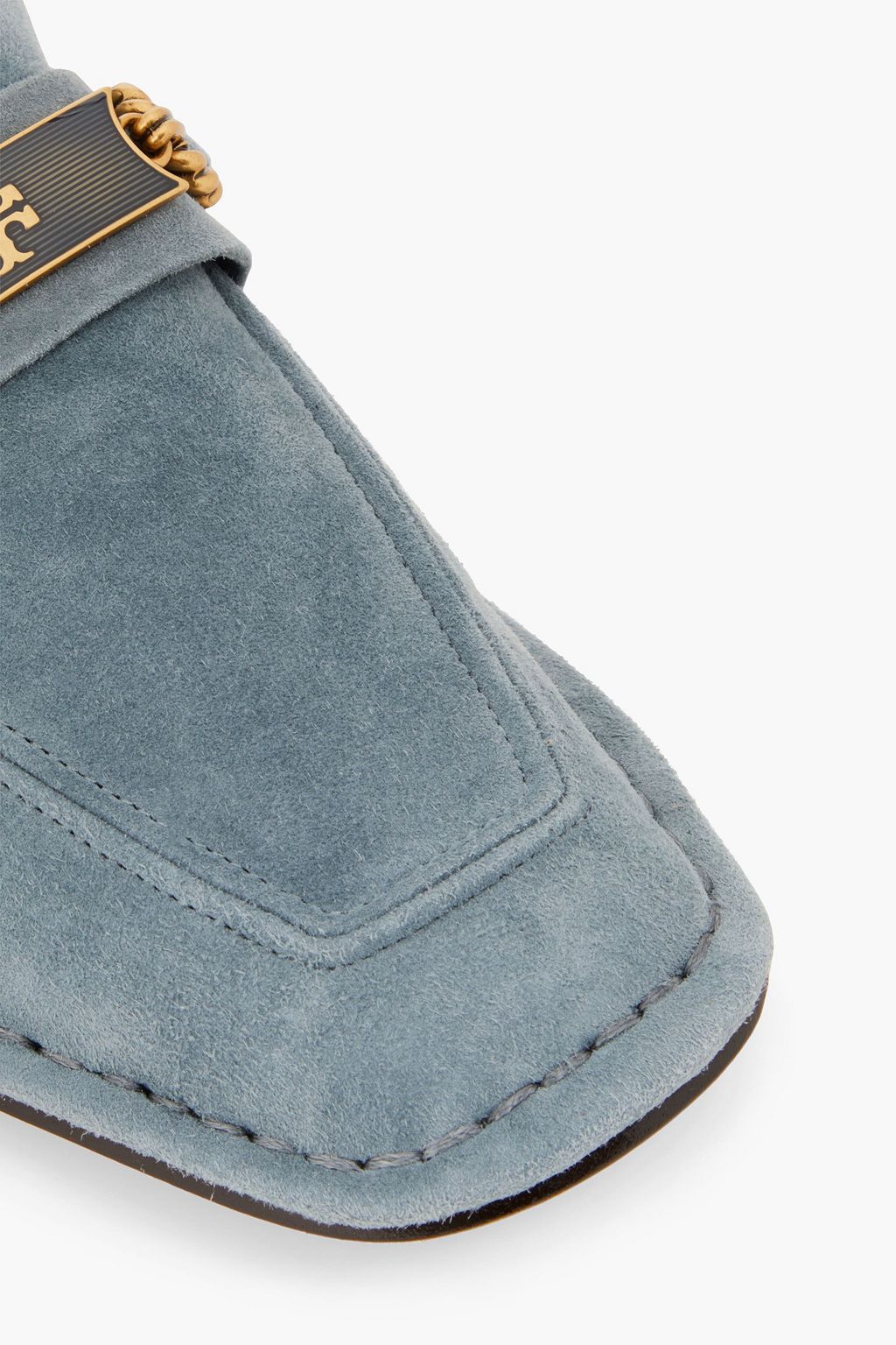 TORY BURCH 페린 장식 디테일 스웨이드 로퍼