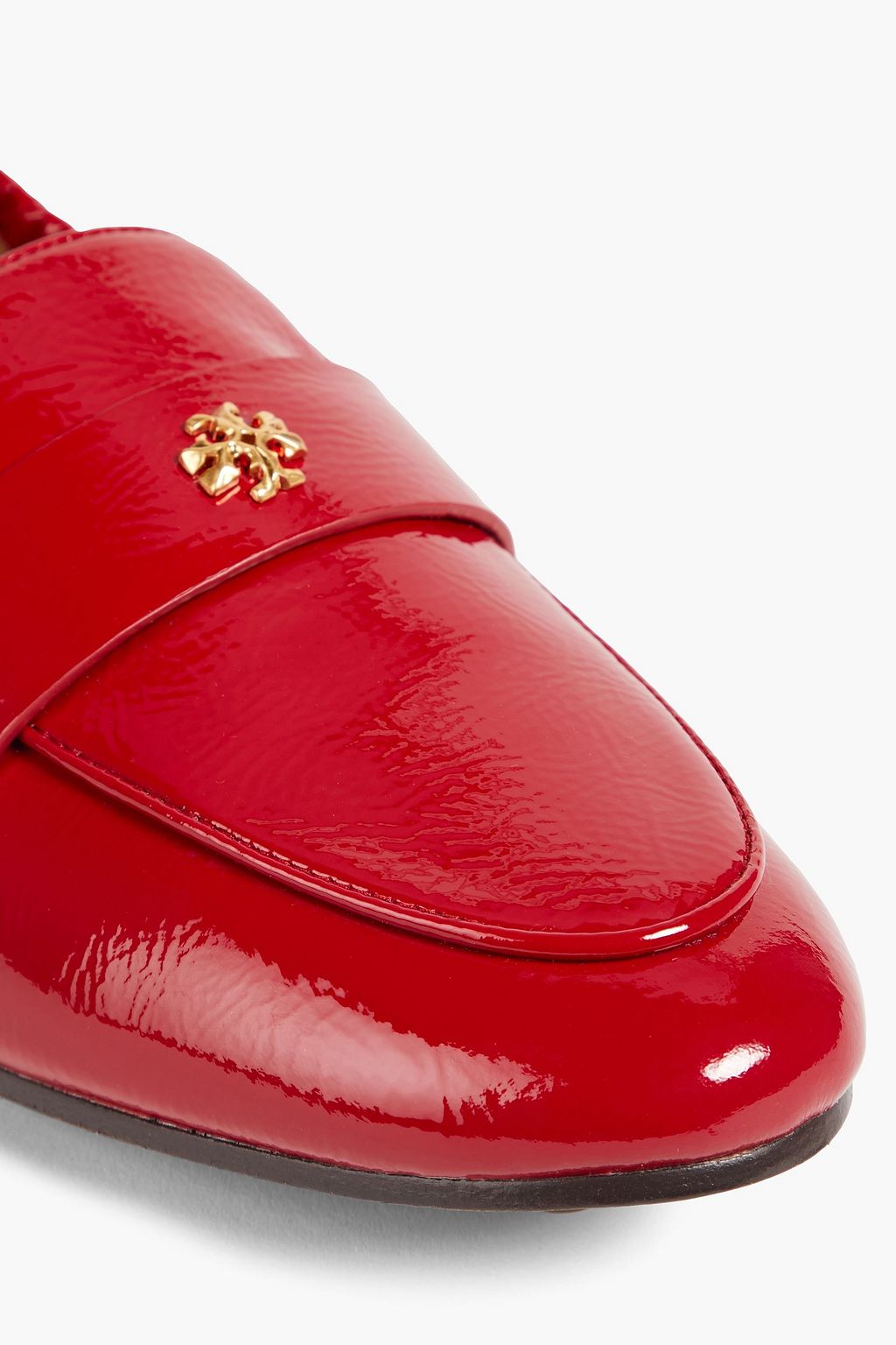 TORY BURCH 장식 디테일 페이턴트 가죽 로퍼