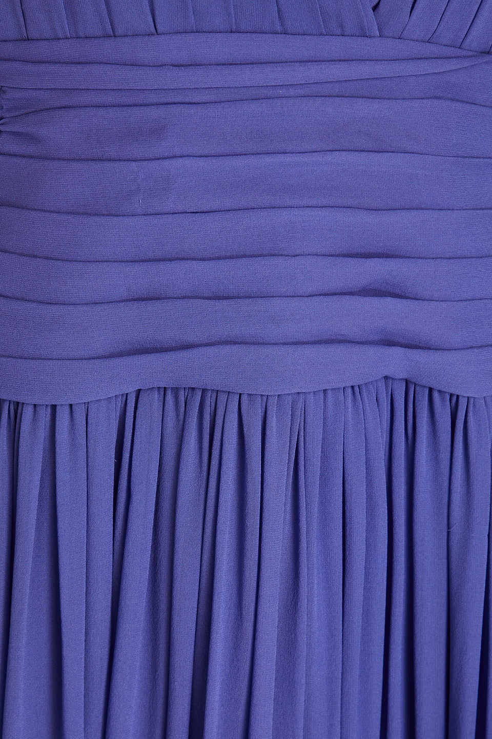 ELIE SAAB WRAP-EFFECT PLEATED SILK-GEORGETTE MAXI DRESS