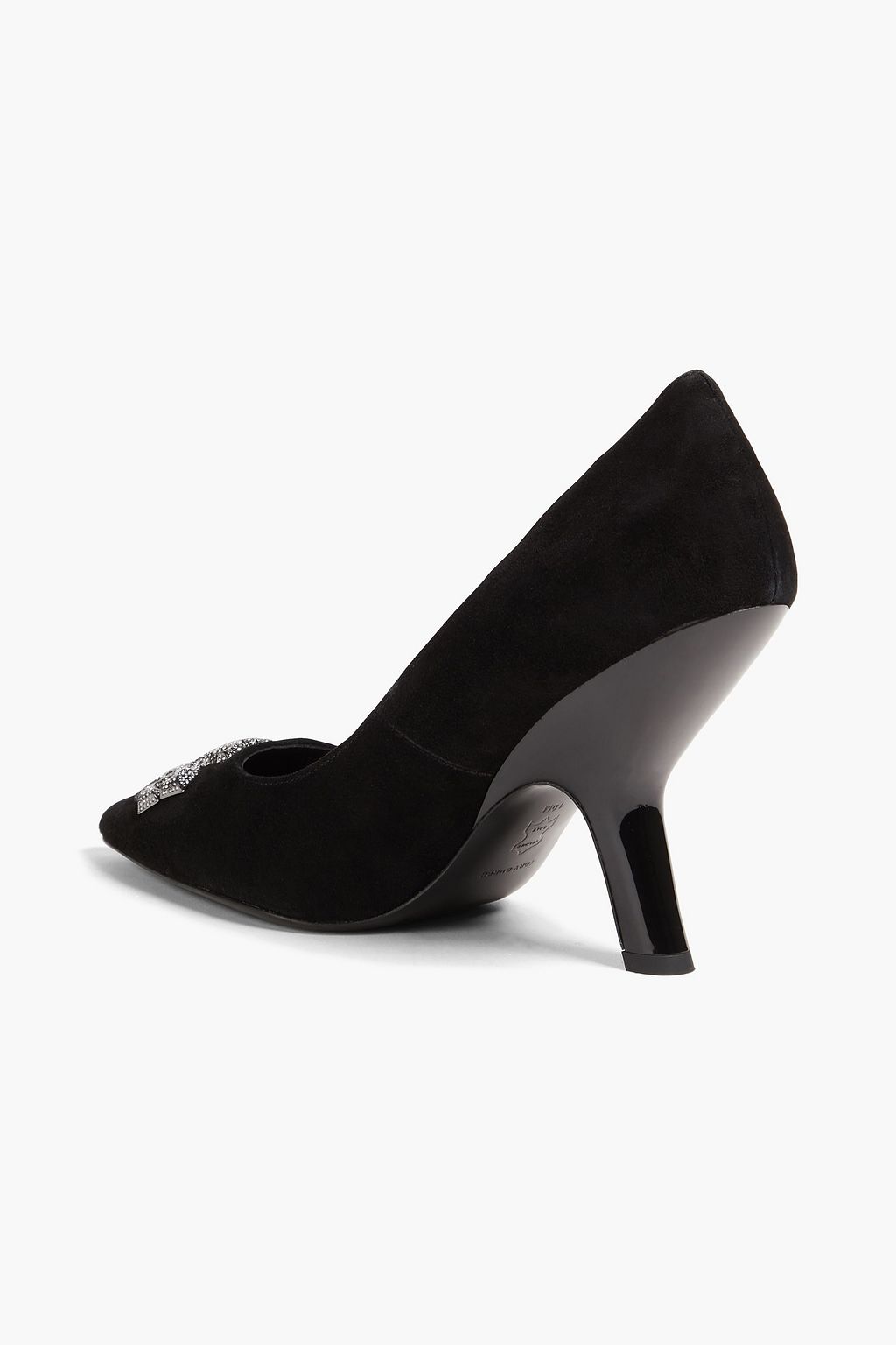 TORY BURCH Eleanor embellished suede pumps