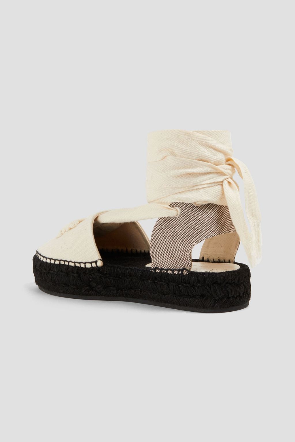 TORY BURCH Double T キャンバス エスパドリーユ プラットフォームサンダル
