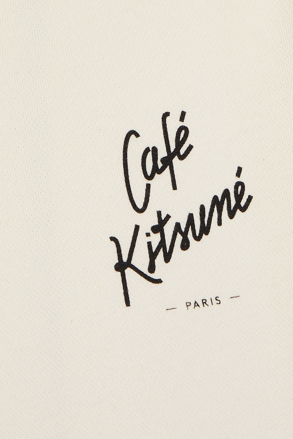 Café Kitsuné Logo-print French Cotton-terry Hoodie In Cream