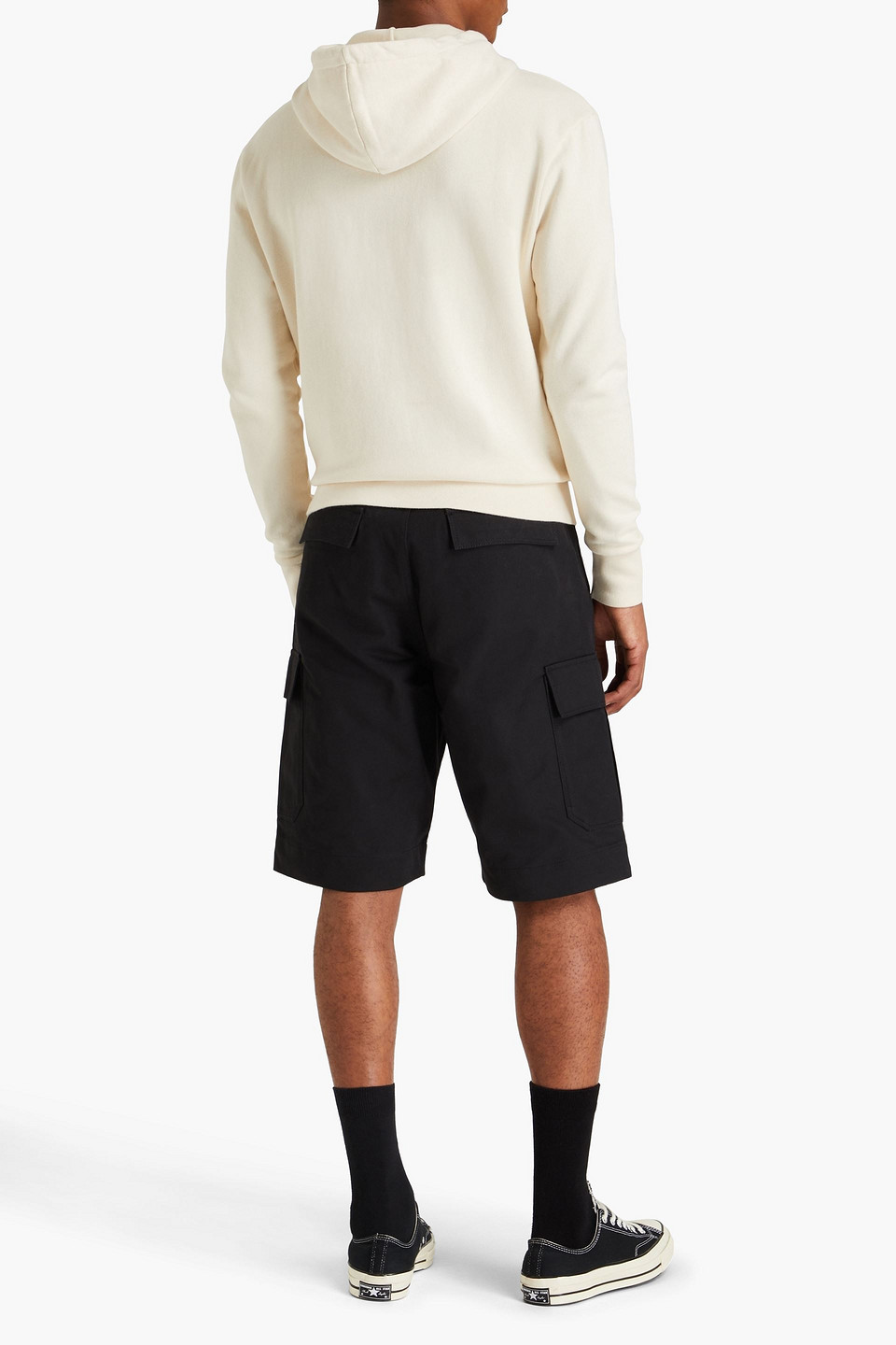 Café Kitsuné Logo-print French Cotton-terry Hoodie In Cream