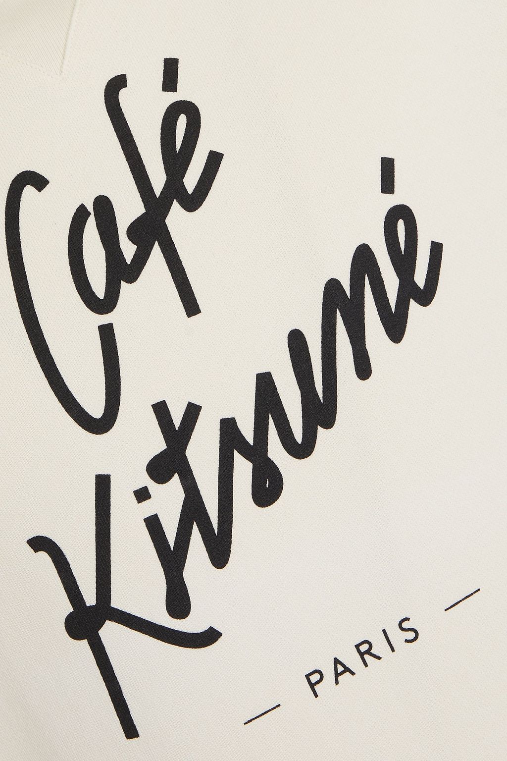 CAFÉ KITSUNÉ Logo-print French cotton-terry hoodie