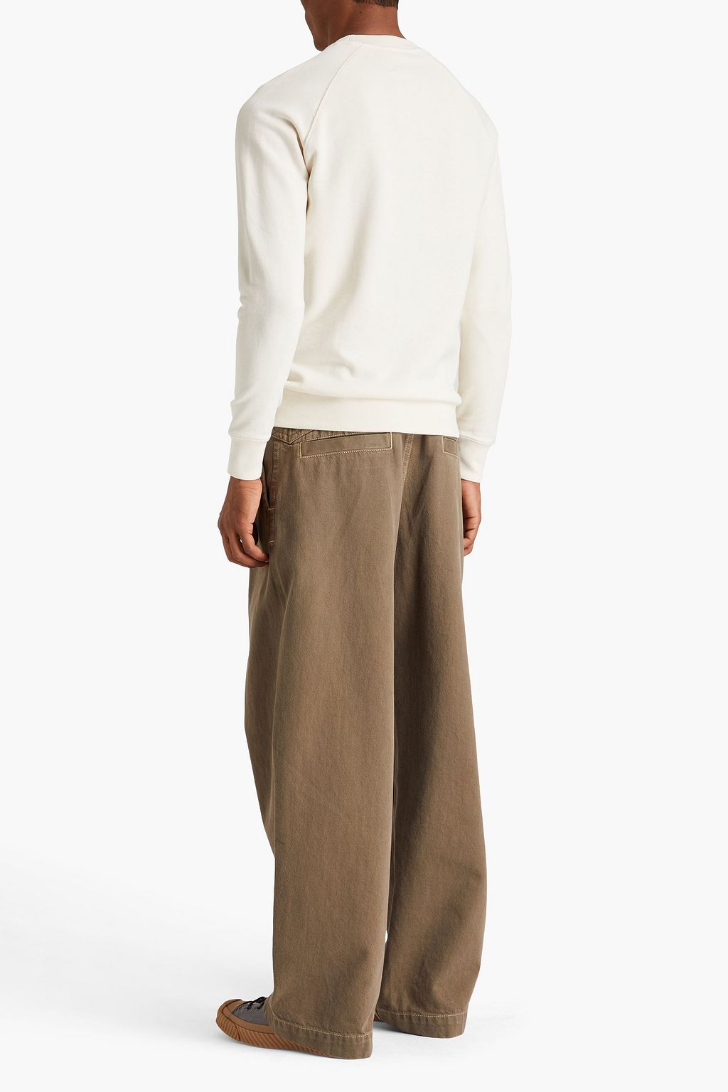 CAFÉ KITSUNÉ Logo-print French cotton-terry hoodie