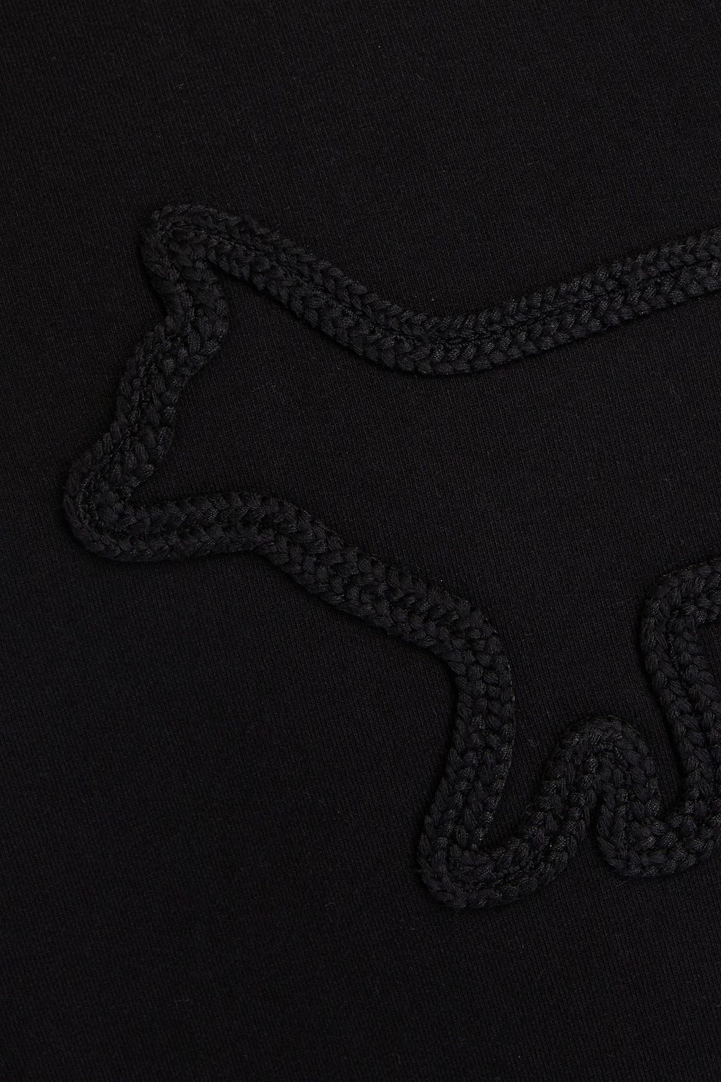 MAISON KITSUNÉ Appliquéd cotton-blend fleece sweatshirt