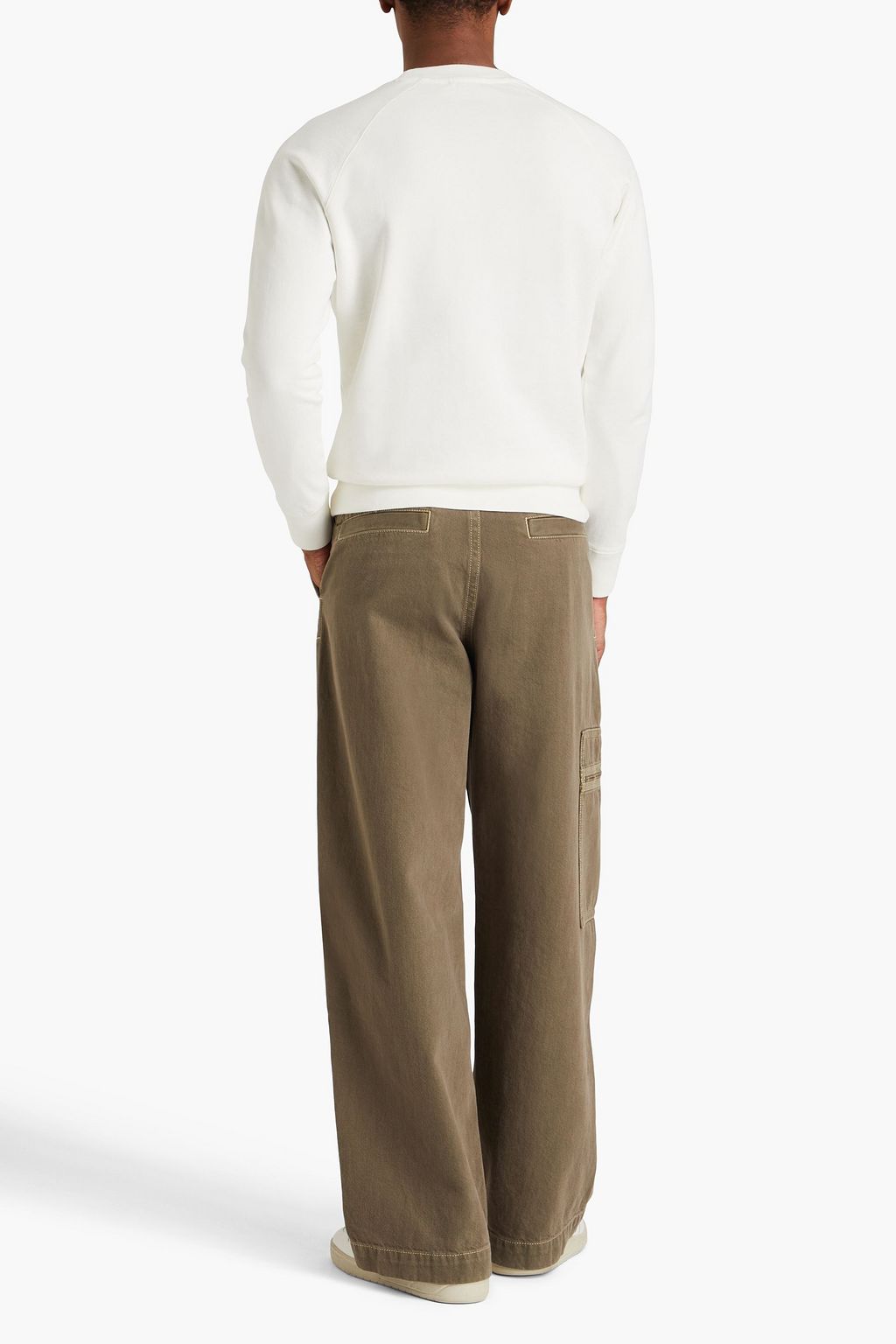 MAISON KITSUNÉ Appliquéd French cotton-terry sweatshirt
